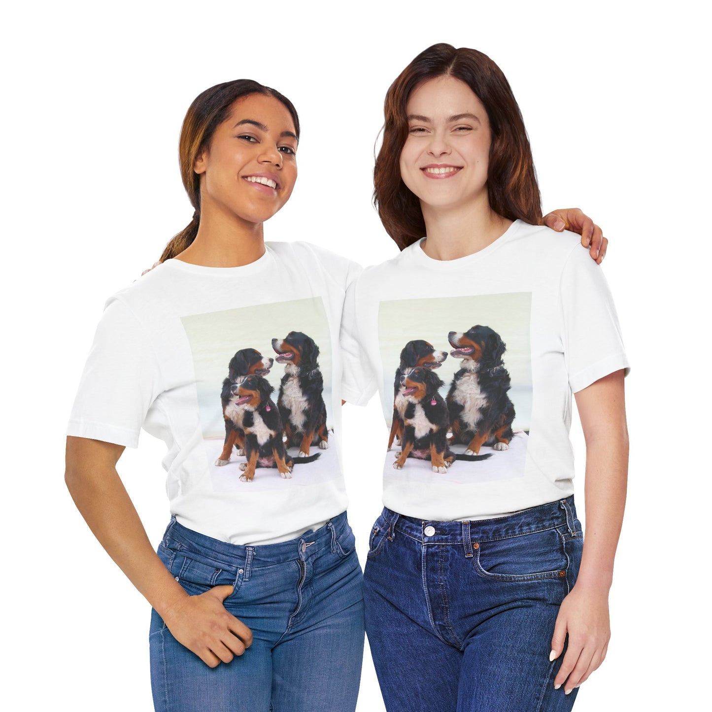 Bernese MOuntain Dog Group Cute Dog Lover Unisex Jersey Short Sleeve Tee, Pet Shirt, Dog Mom Gift, Animal Lover Tee, Casual Wear, Birthday Gift