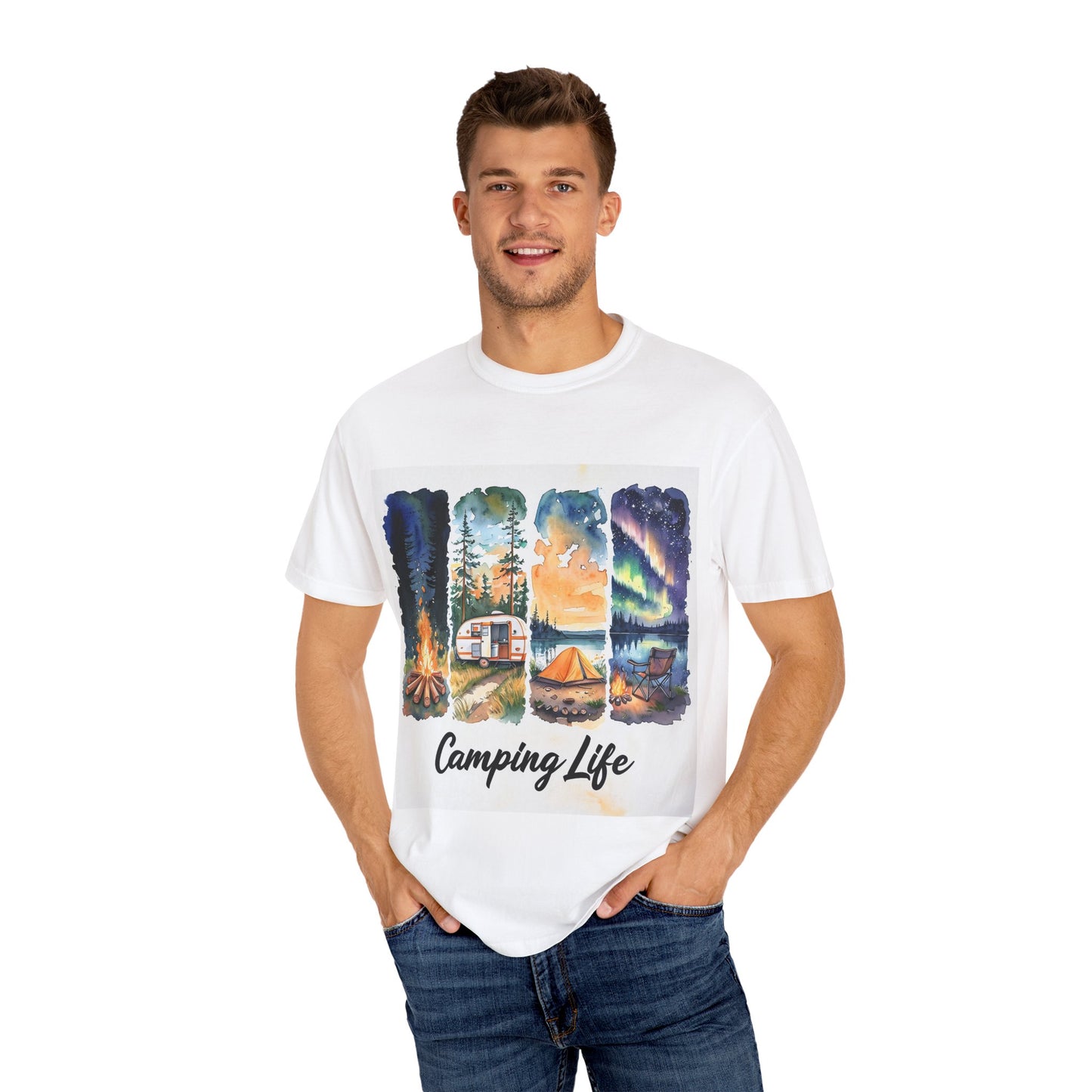 Camping Life Unisex Garment-Dyed T-Shirt | Outdoor Adventure Apparel