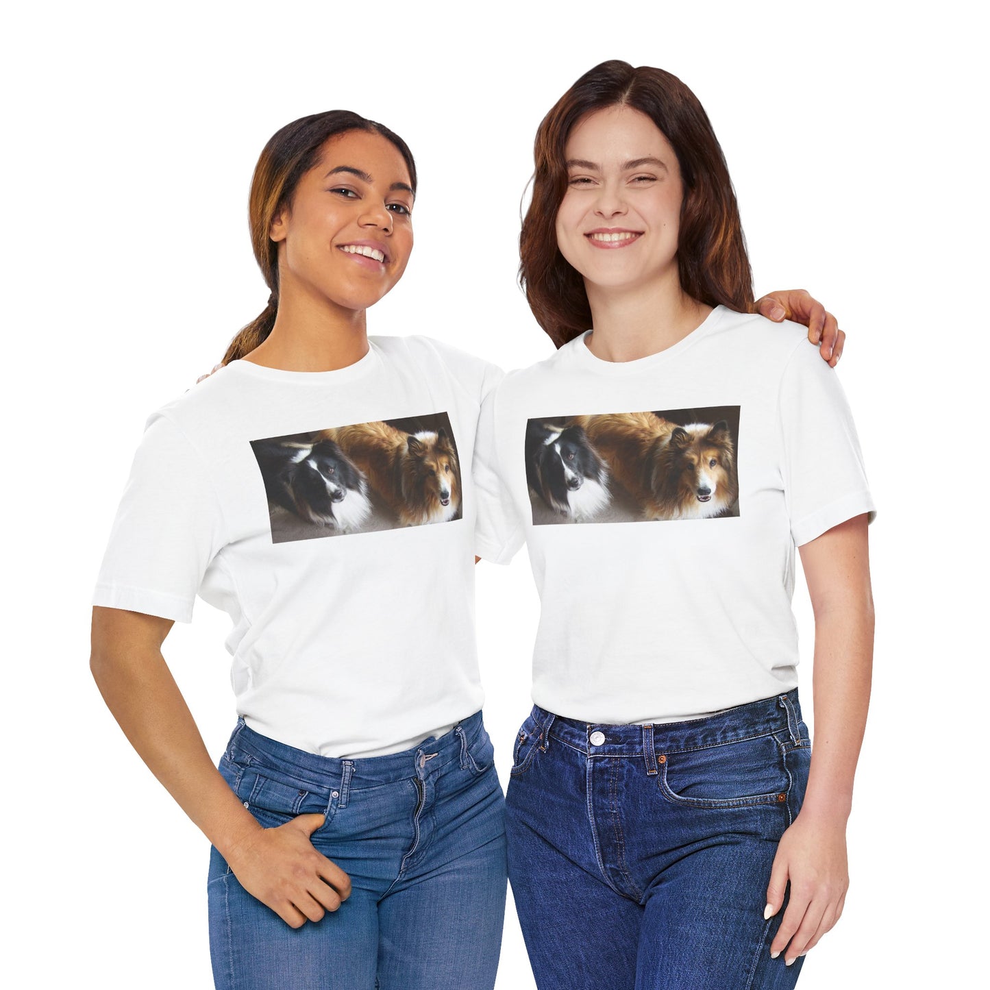 Shetland Sheepdog Group Unisex Dog Lovers Tee with Cute Pets Design - Perfect Gift for Animal Lovers, Casual Wear, Dog Owners, Gift for Him/Her, Everyday Comfort