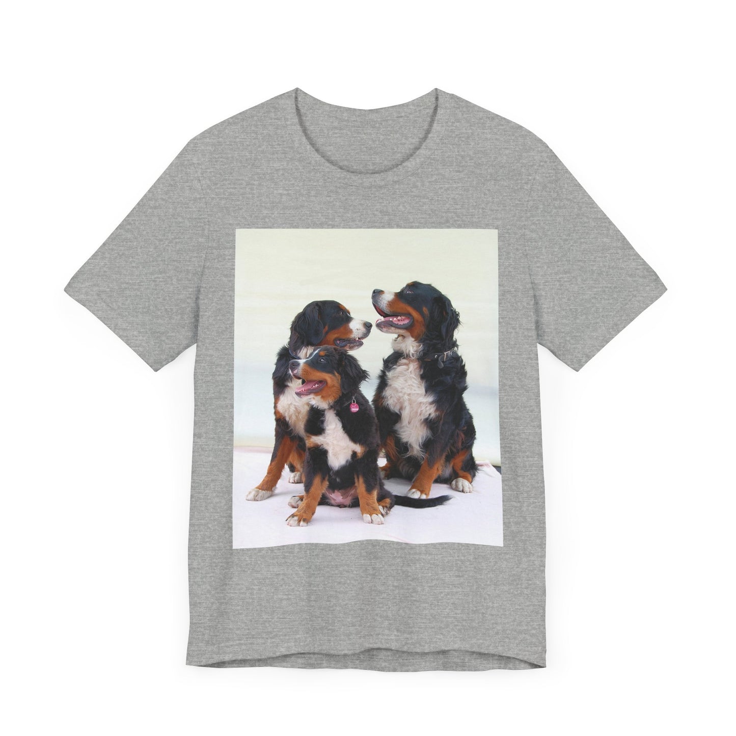 Bernese MOuntain Dog Group Cute Dog Lover Unisex Jersey Short Sleeve Tee, Pet Shirt, Dog Mom Gift, Animal Lover Tee, Casual Wear, Birthday Gift