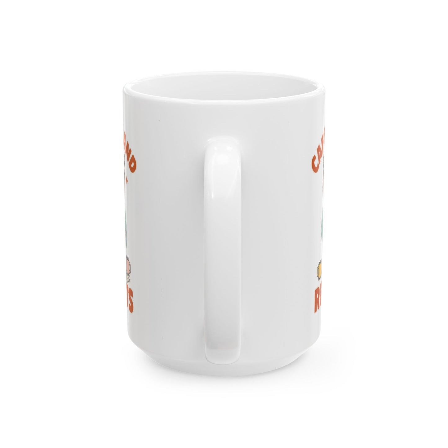 Caffeine and Regrets Owl Ceramic Mug – Fun Coffee Cup for Coffee Lovers