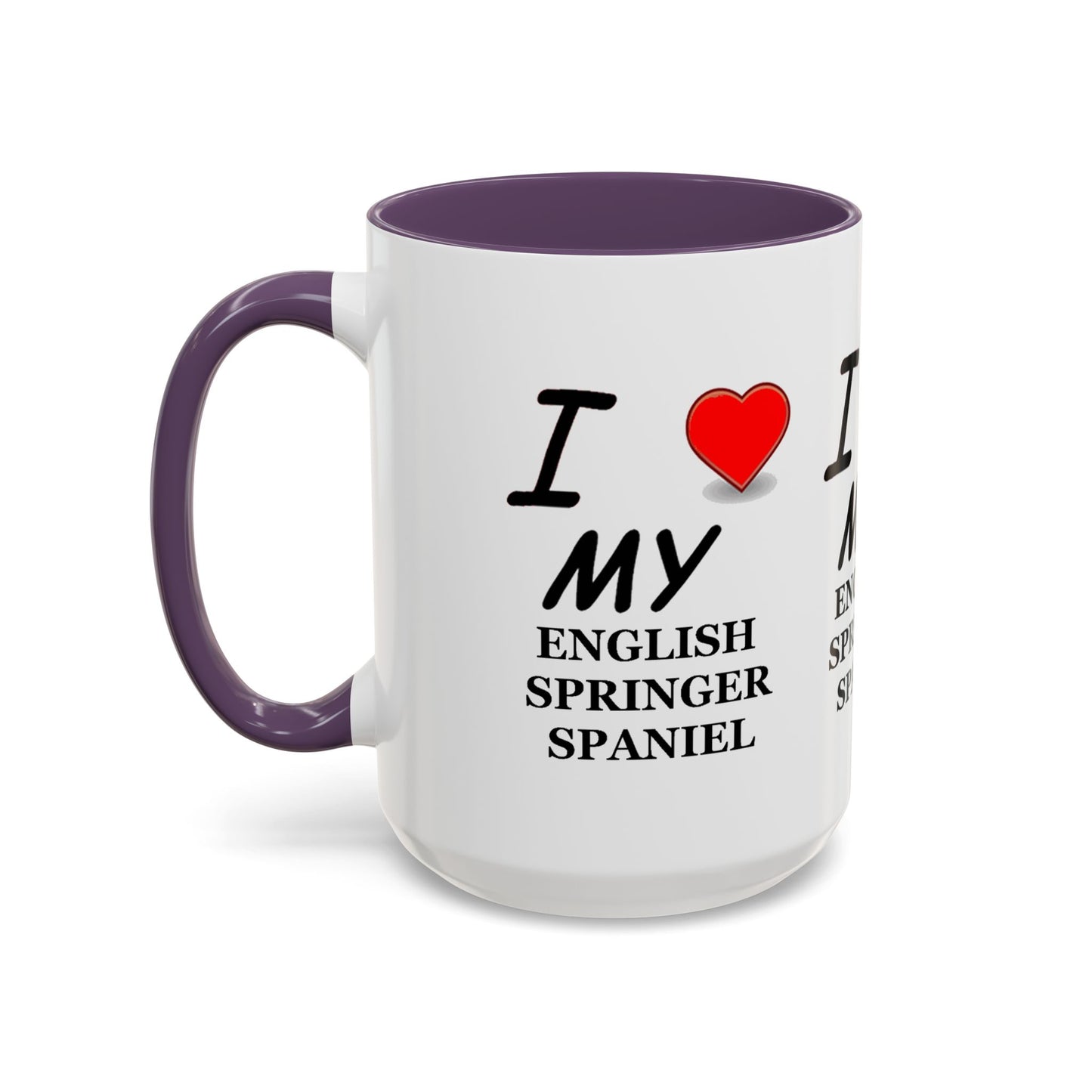 I Love My English Springer Spaniel Accent Coffee Mug - Perfect for Dog Lovers, Pet Gifts, Home Decor, Unique Mug, Holiday Gift