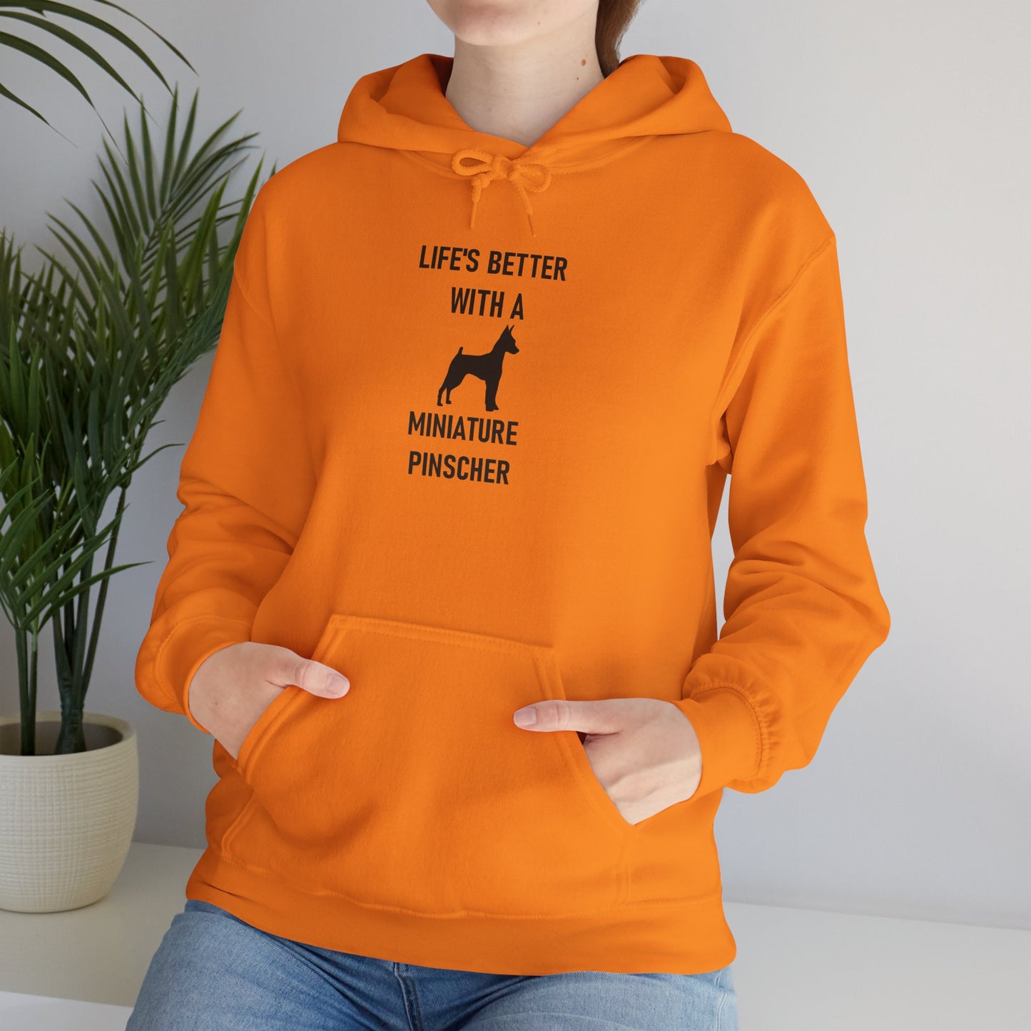 Life's Better with a Miniature Pinscher Hoodie, Pet Lover Gift, Unisex Sweatshirt, Dog Owner Apparel, Funny Dog Hoodie