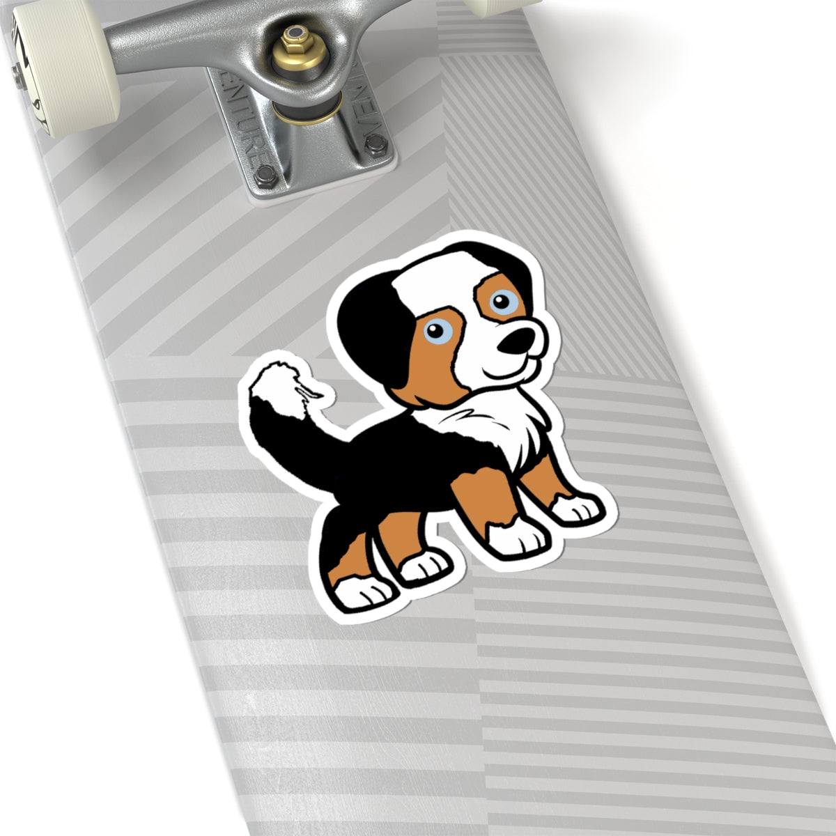 Australian Shepherd Black Tri with Tail Adorable Dog Kiss-Cut Stickers - Perfect for Pet Lovers and Celebrating Special Moments!