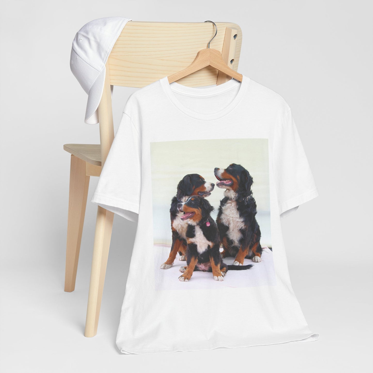 Bernese MOuntain Dog Group Cute Dog Lover Unisex Jersey Short Sleeve Tee, Pet Shirt, Dog Mom Gift, Animal Lover Tee, Casual Wear, Birthday Gift