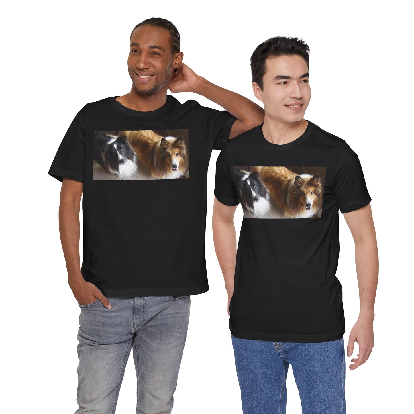 Shetland Sheepdog Group Unisex Dog Lovers Tee with Cute Pets Design - Perfect Gift for Animal Lovers, Casual Wear, Dog Owners, Gift for Him/Her, Everyday Comfort