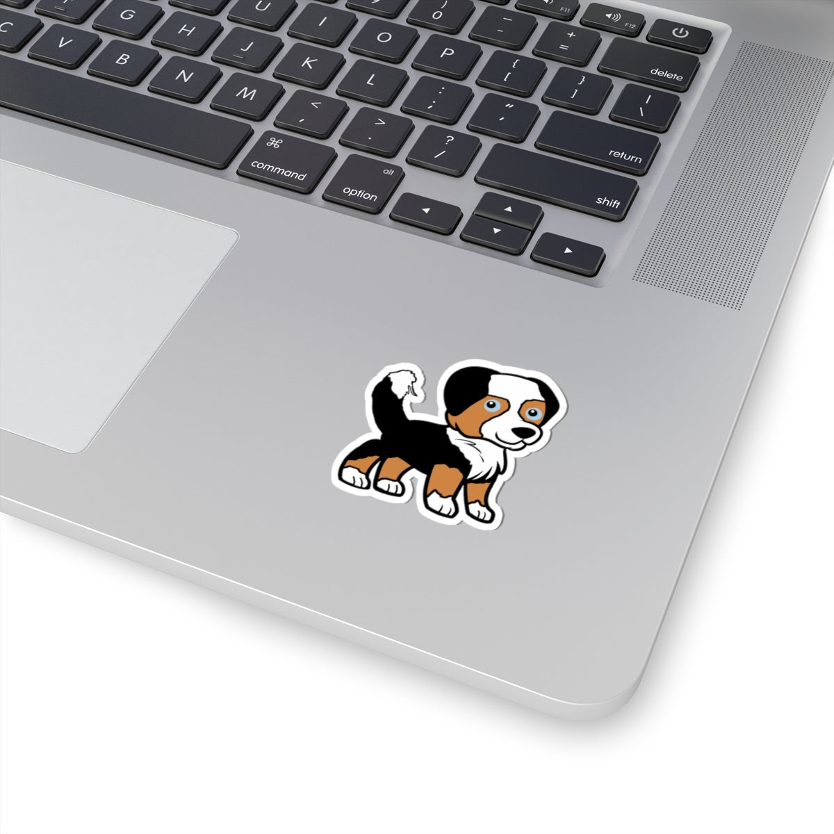 Australian Shepherd Black Tri with Tail Adorable Dog Kiss-Cut Stickers - Perfect for Pet Lovers and Celebrating Special Moments!
