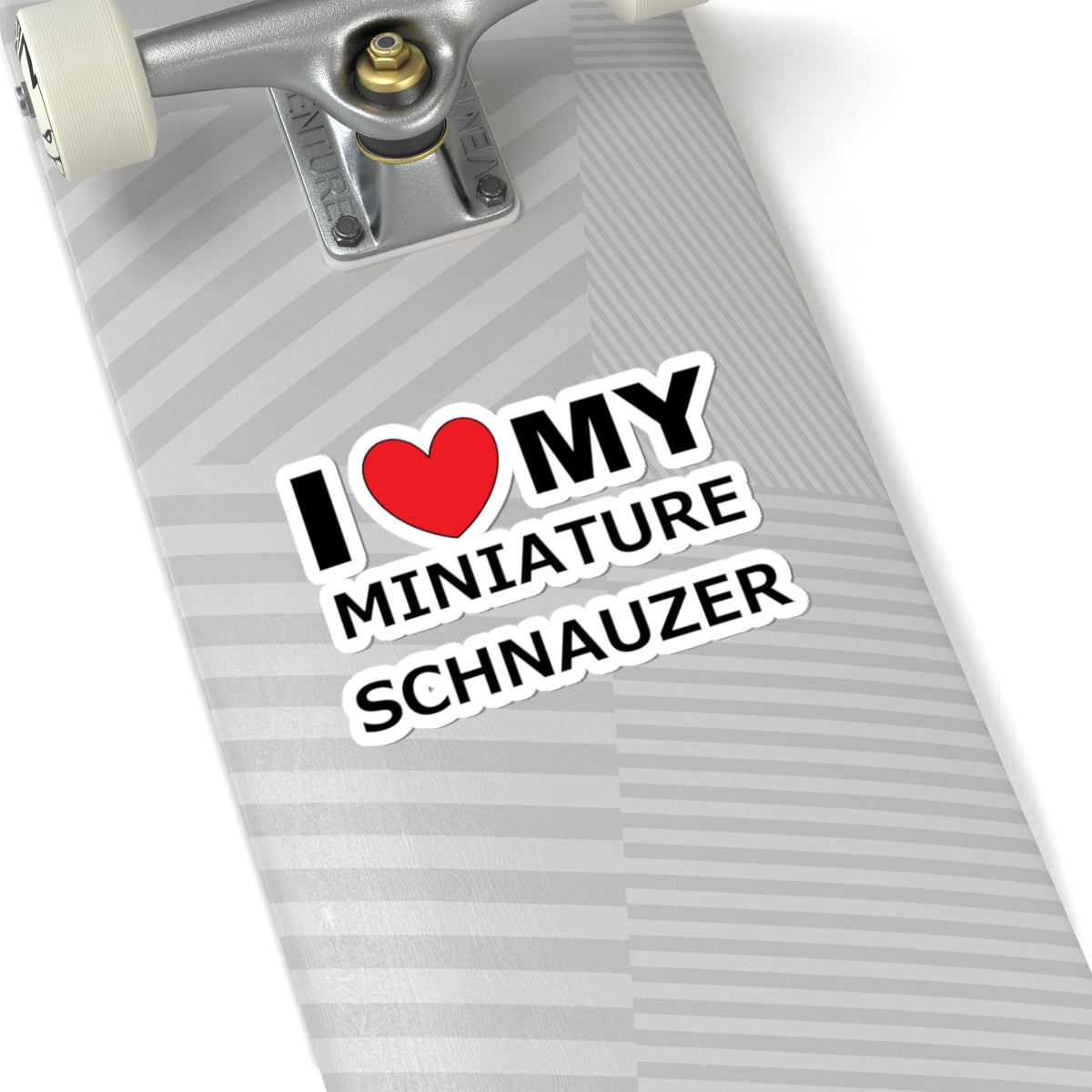 Cute I Love My Miniature Schnauzer Kiss-Cut Stickers, Dog Lover Stickers, Pet Merchandise, Gifts for Dog Owners, Car Decals, Laptop Stickers