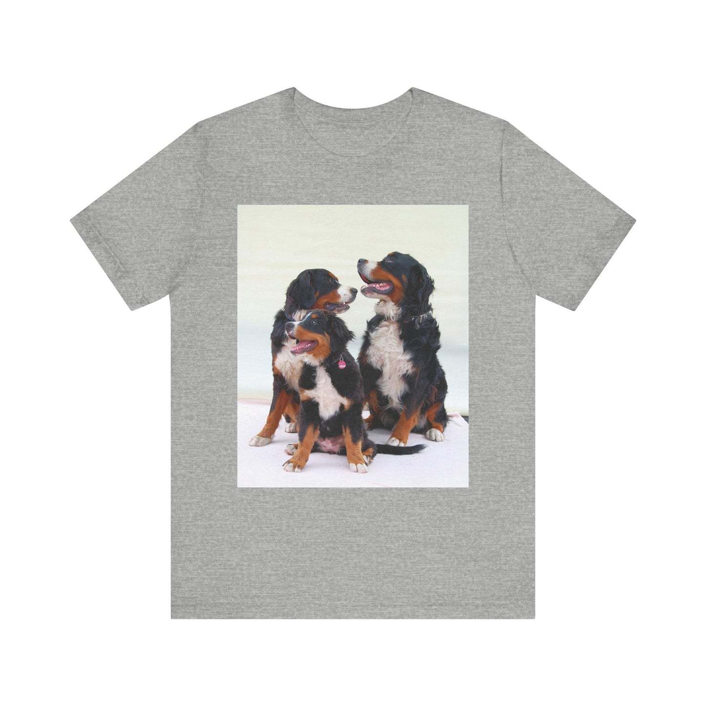 Bernese MOuntain Dog Group Cute Dog Lover Unisex Jersey Short Sleeve Tee, Pet Shirt, Dog Mom Gift, Animal Lover Tee, Casual Wear, Birthday Gift