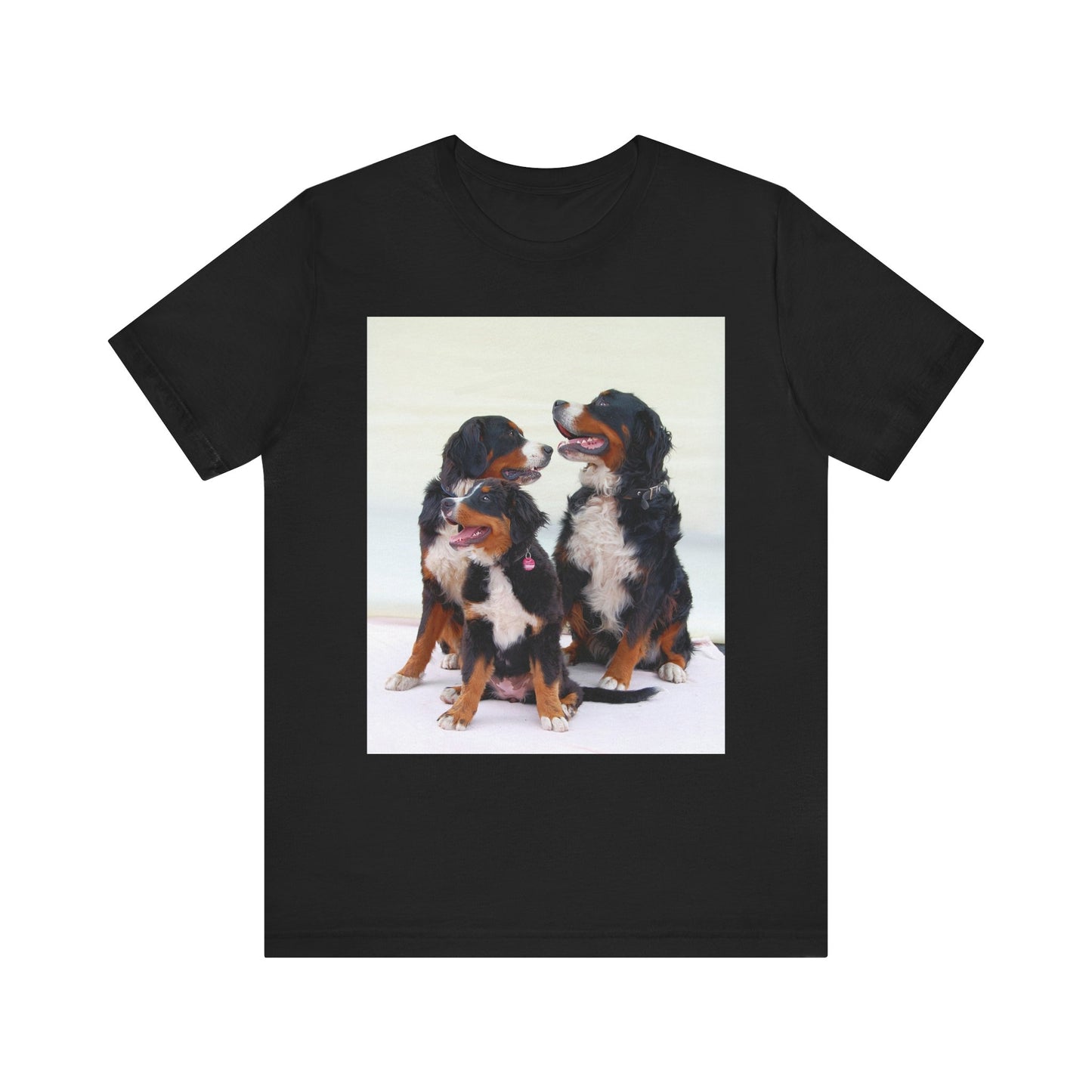 Bernese MOuntain Dog Group Cute Dog Lover Unisex Jersey Short Sleeve Tee, Pet Shirt, Dog Mom Gift, Animal Lover Tee, Casual Wear, Birthday Gift