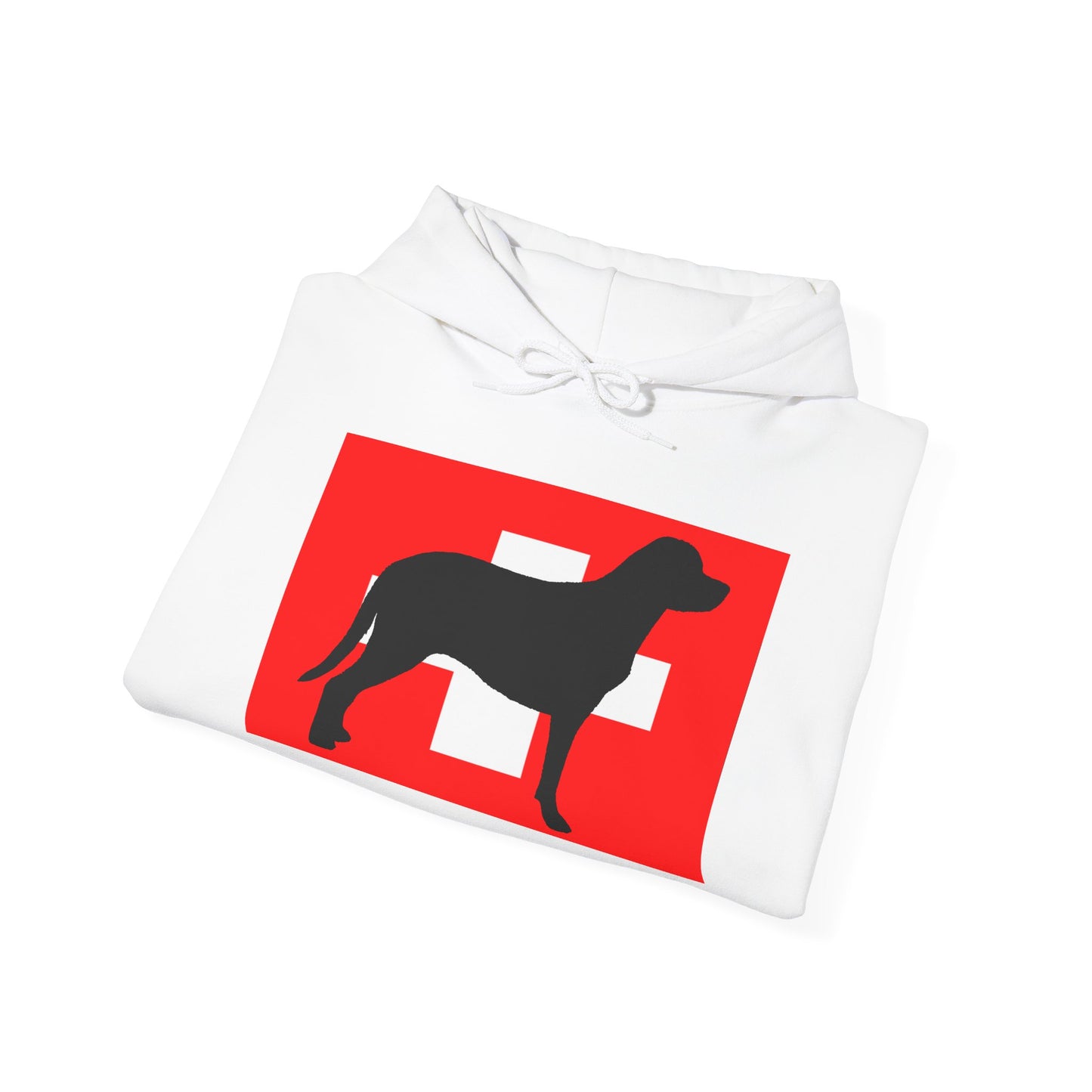 Greater Swiss Mountain Dog Silhouette Hoodie - Unisex Heavy Blend Sweatshirt for Animal Lovers, Pet Owners, Swiss Pride, Gift for Her, Casual Wear