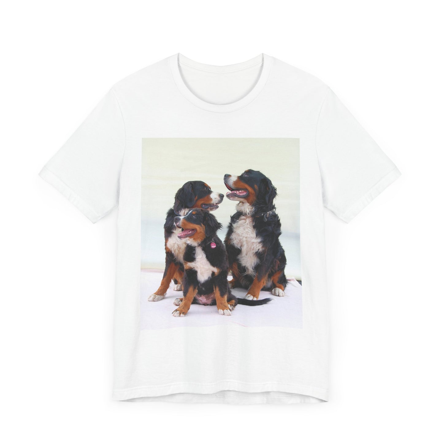 Bernese MOuntain Dog Group Cute Dog Lover Unisex Jersey Short Sleeve Tee, Pet Shirt, Dog Mom Gift, Animal Lover Tee, Casual Wear, Birthday Gift