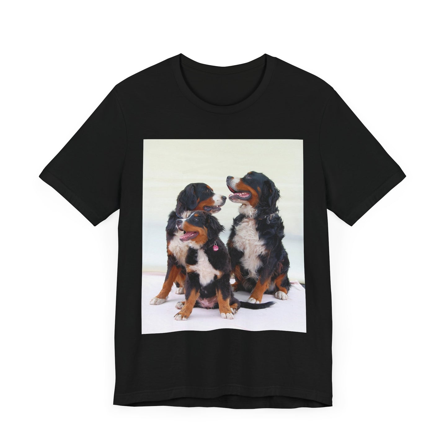 Bernese MOuntain Dog Group Cute Dog Lover Unisex Jersey Short Sleeve Tee, Pet Shirt, Dog Mom Gift, Animal Lover Tee, Casual Wear, Birthday Gift
