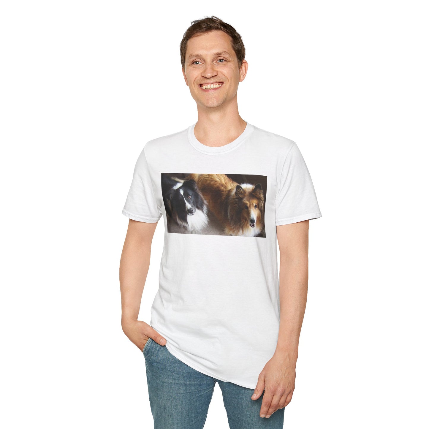 Shetland Sheepdog Group Cute Dog Lovers Unisex T-Shirt, Pet Owner Gift, Animal Lover Apparel, Casual Wear, Birthday and Holiday Gift