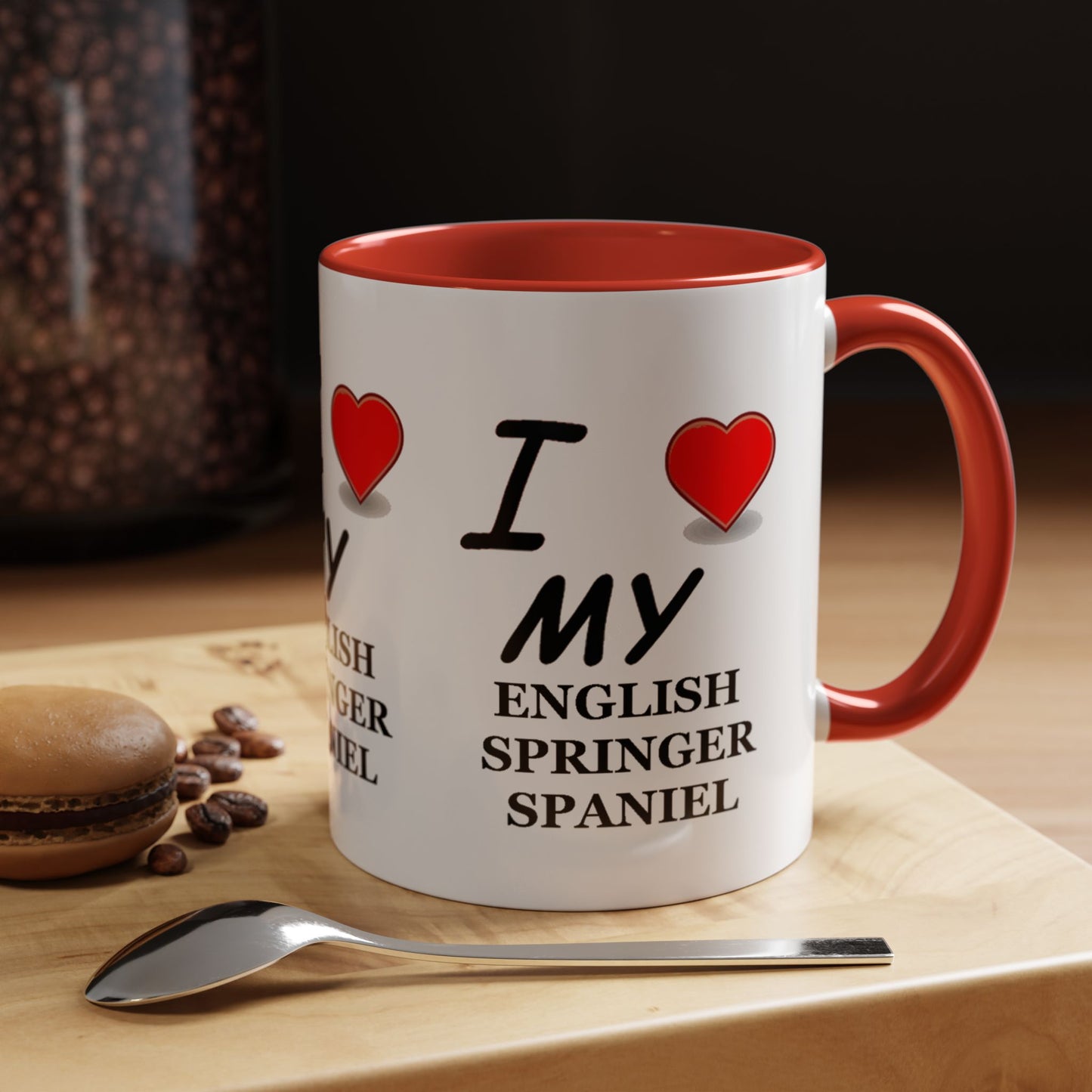 I Love My English Springer Spaniel Accent Coffee Mug - Perfect for Dog Lovers, Pet Gifts, Home Decor, Unique Mug, Holiday Gift
