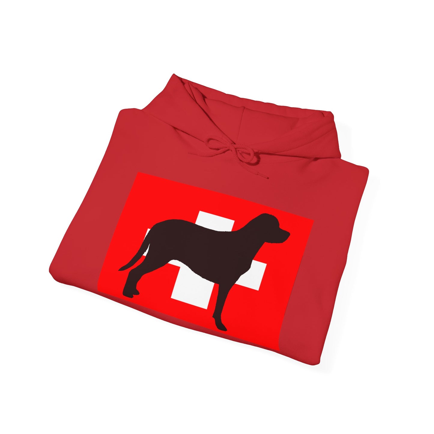 Greater Swiss Mountain Dog Silhouette Hoodie - Unisex Heavy Blend Sweatshirt for Animal Lovers, Pet Owners, Swiss Pride, Gift for Her, Casual Wear
