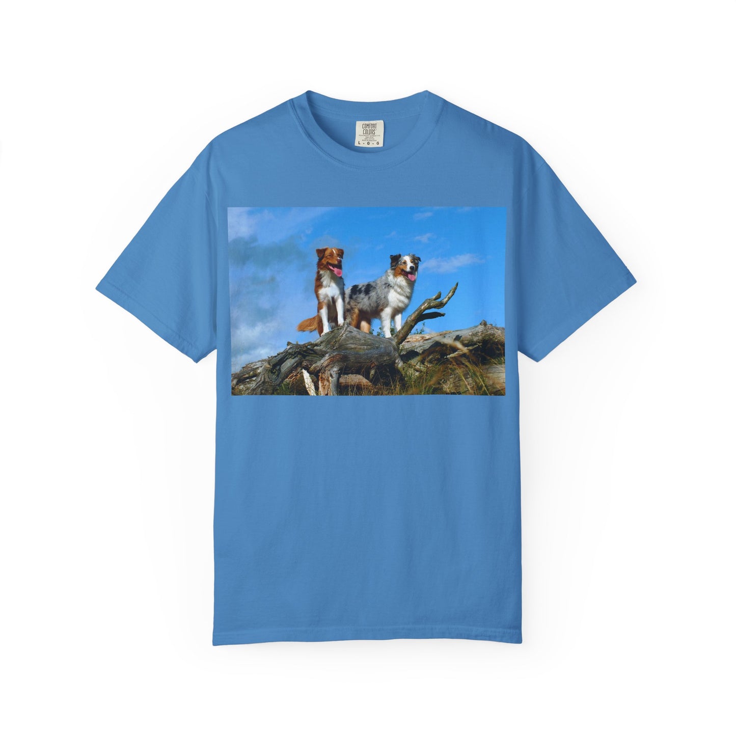 Miniature American Shepherd Group Nature-Inspired Dog Lover T-Shirt, Cute Dog Tee, Gift for Dog Owners, Casual Wear, Pet Lover Apparel