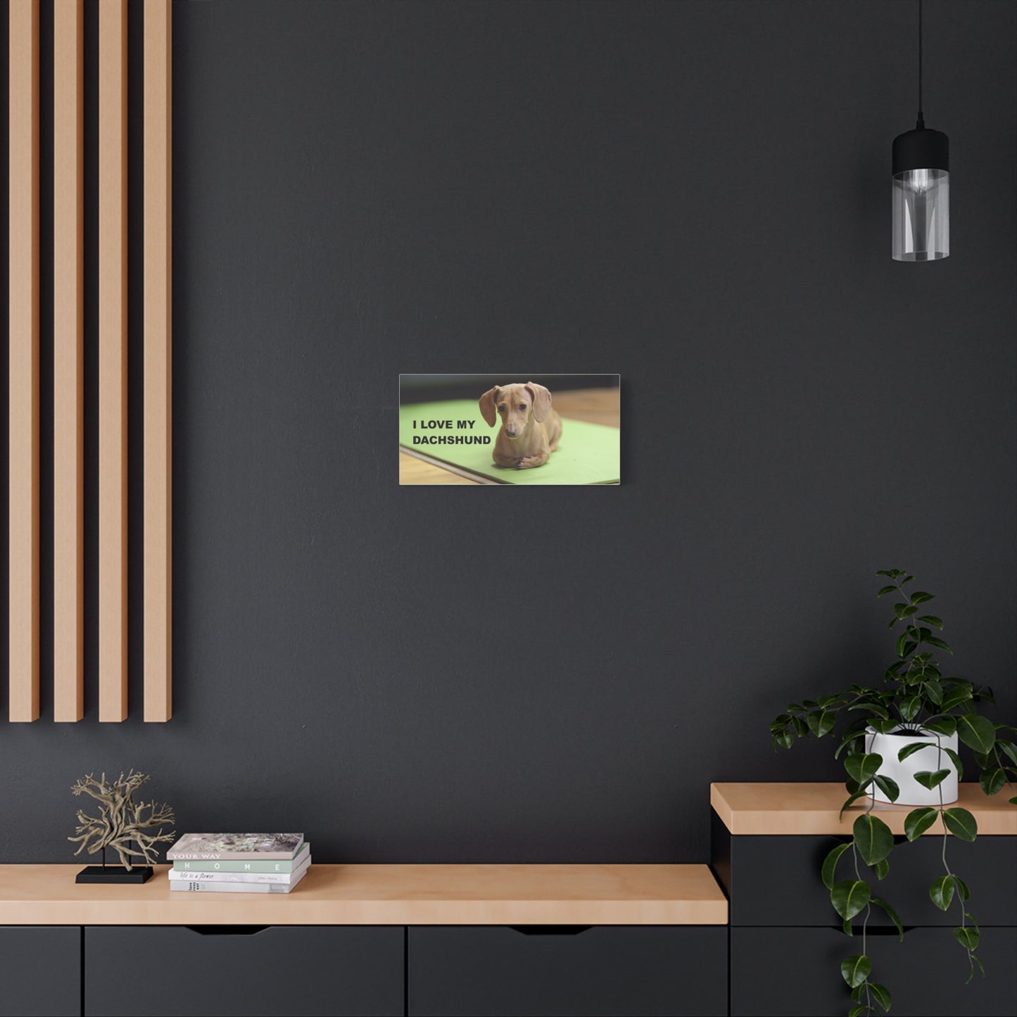 I Love My Dachshund Canvas Print, Pet Lover Wall Art, Dog Decor, Animal Wall Hanging, Home Decoration, Gift for Dachshund Owners