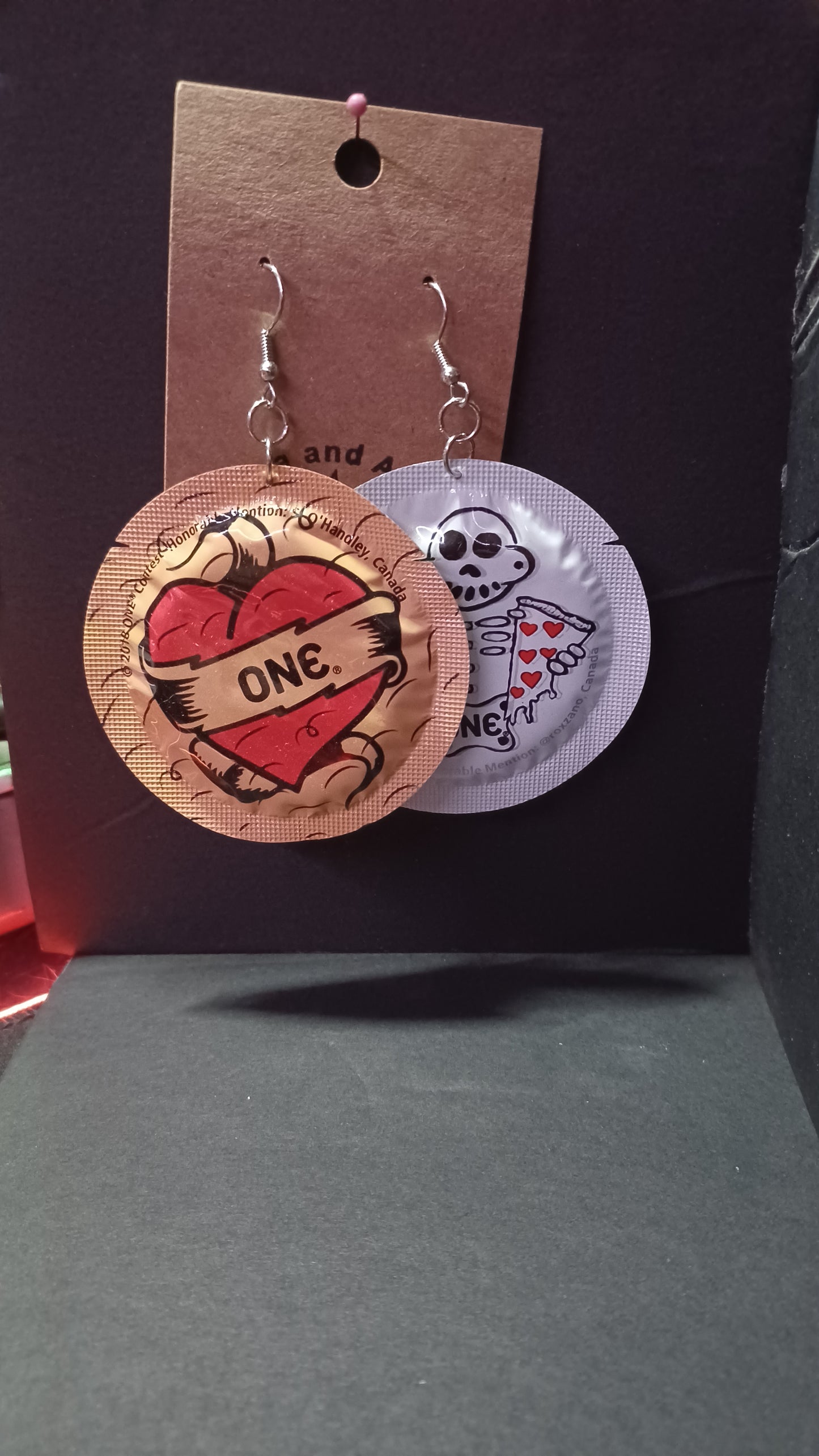 Condom Earrings (tattoo)
