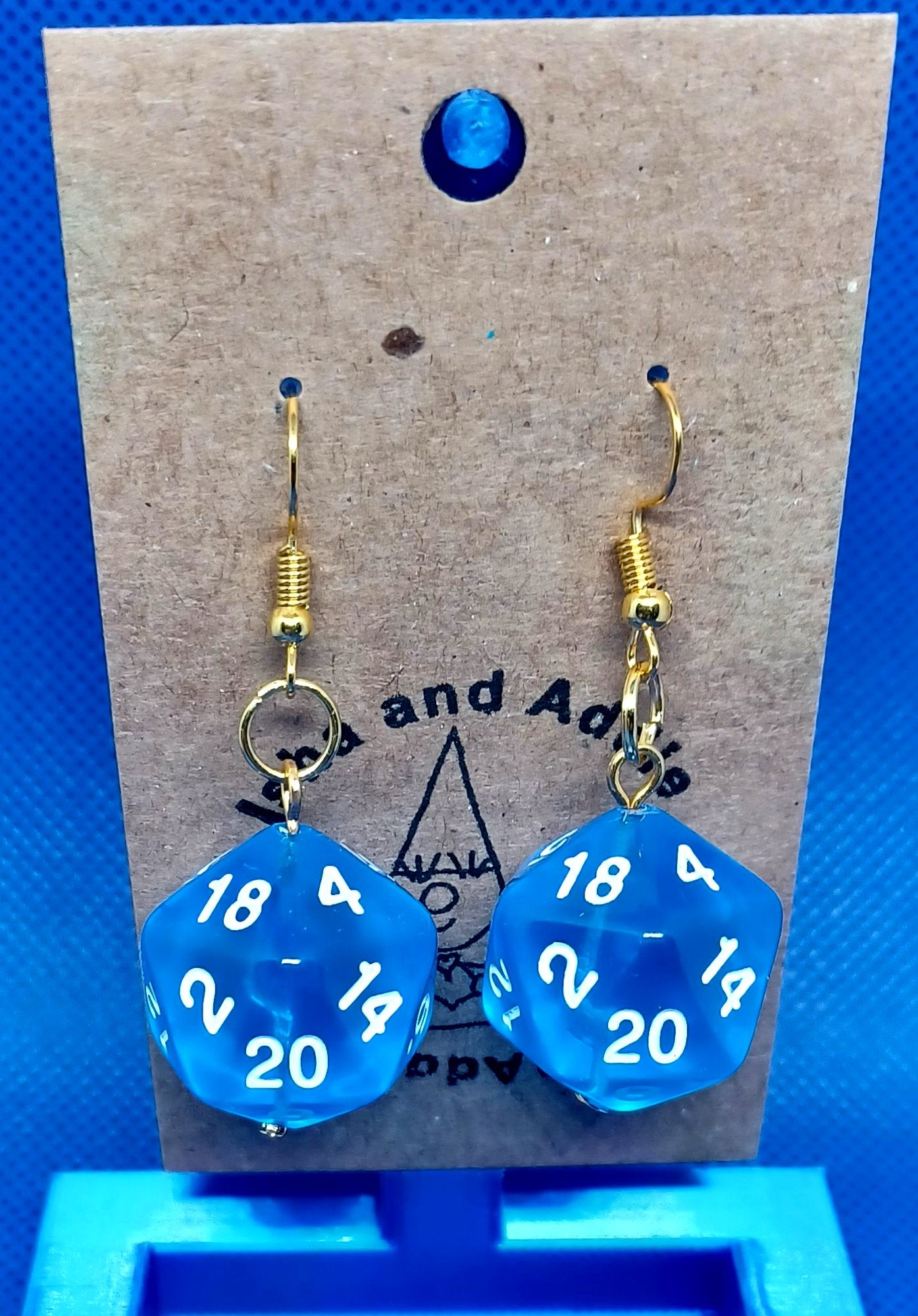 Natural 20 Earrings (clear blue)