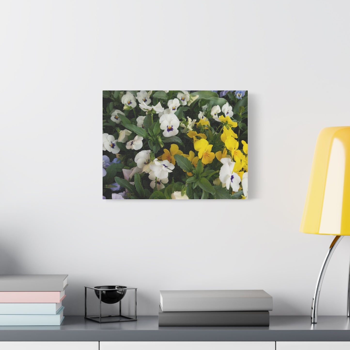 Pansies Floral Canvas Wall Art - Vibrant Pansy Design for Home Decor