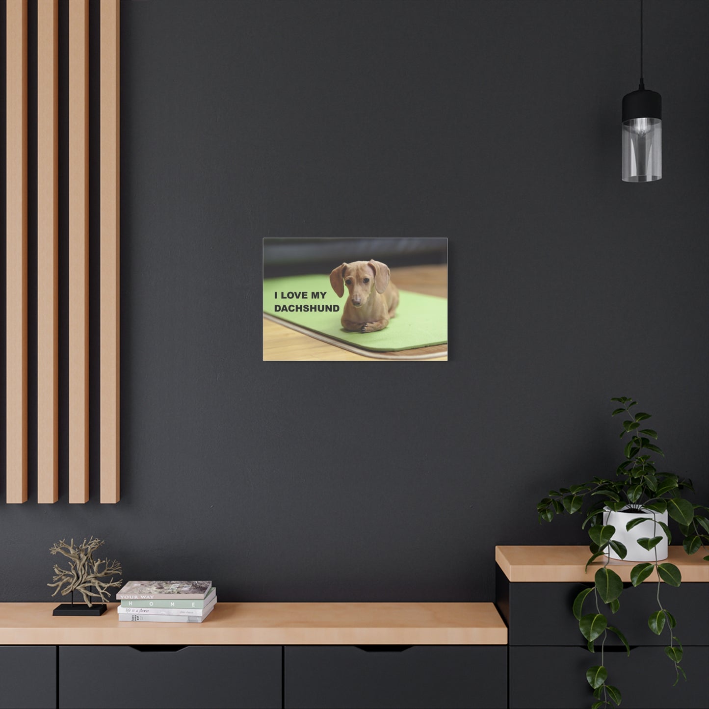I Love My Dachshund Canvas Print, Pet Lover Wall Art, Dog Decor, Animal Wall Hanging, Home Decoration, Gift for Dachshund Owners