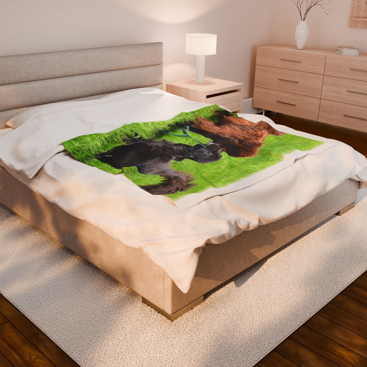 Newfoundland Dog Group Pet Lovers' Velveteen Plush Blanket - Cozy, Soft Throw for Dog Owners