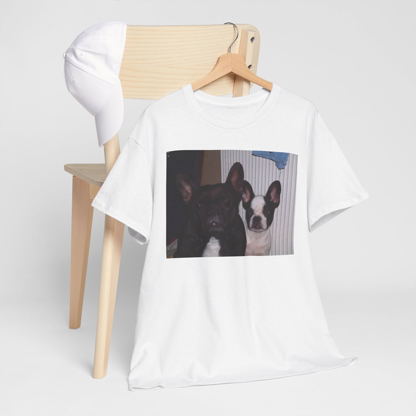Cute French Bulldog Group Tee - Unisex Heavy Cotton T-Shirt for Dog Lovers