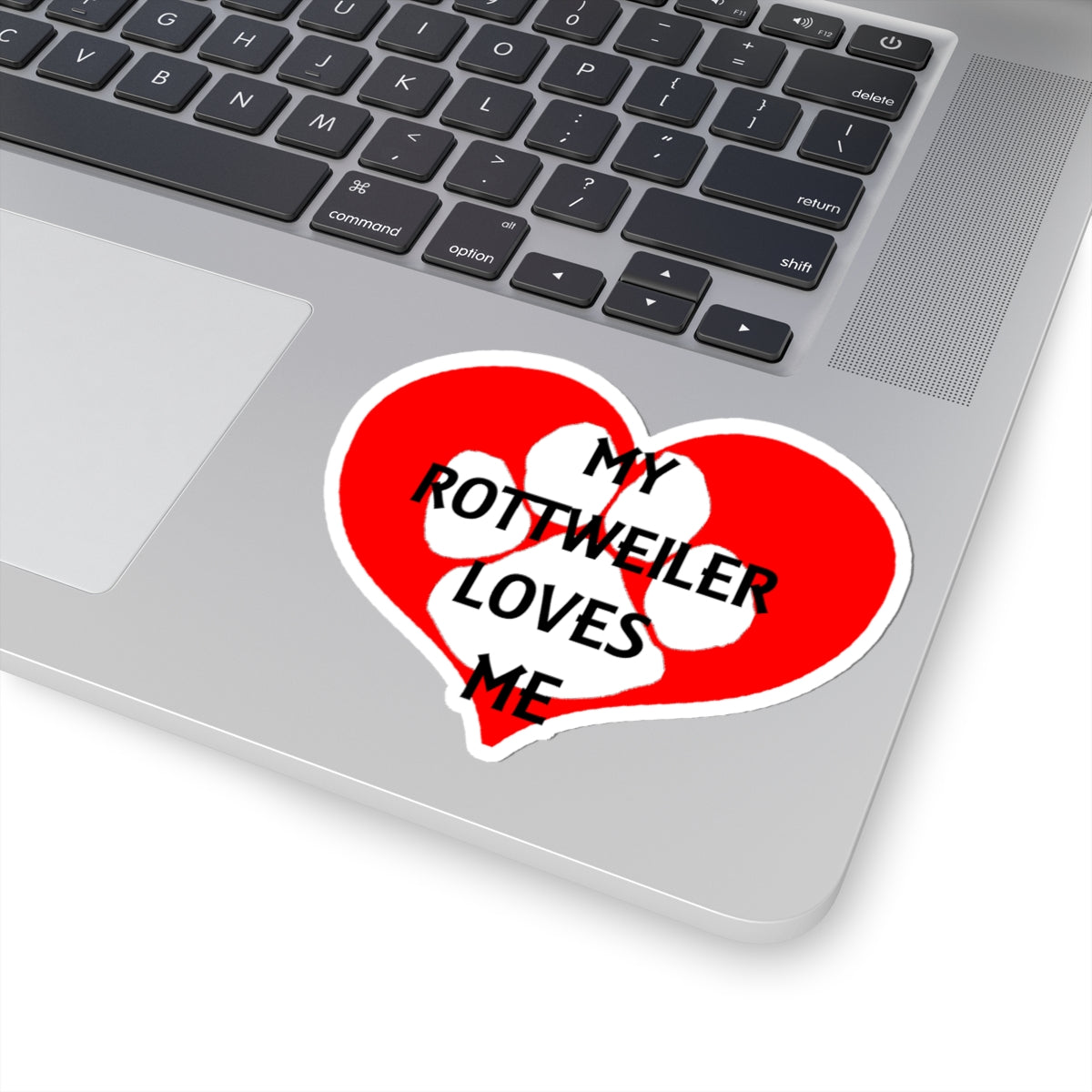My Rottweiler Loves Me Stickers | Heart Paw Print Decal, Pet Lover Gifts, Dog Mom Stickers, Cute Car Decor, Valentine’s Day