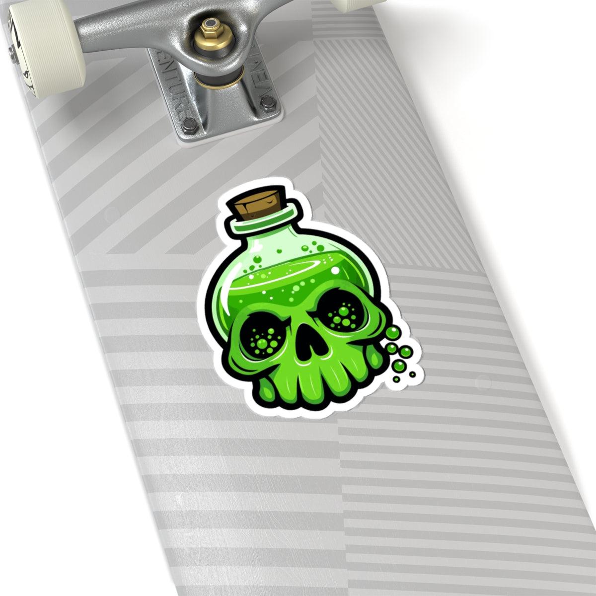 Creepy Potion Skull Kiss-Cut Stickers - Perfect for Halloween and Spooky Decor