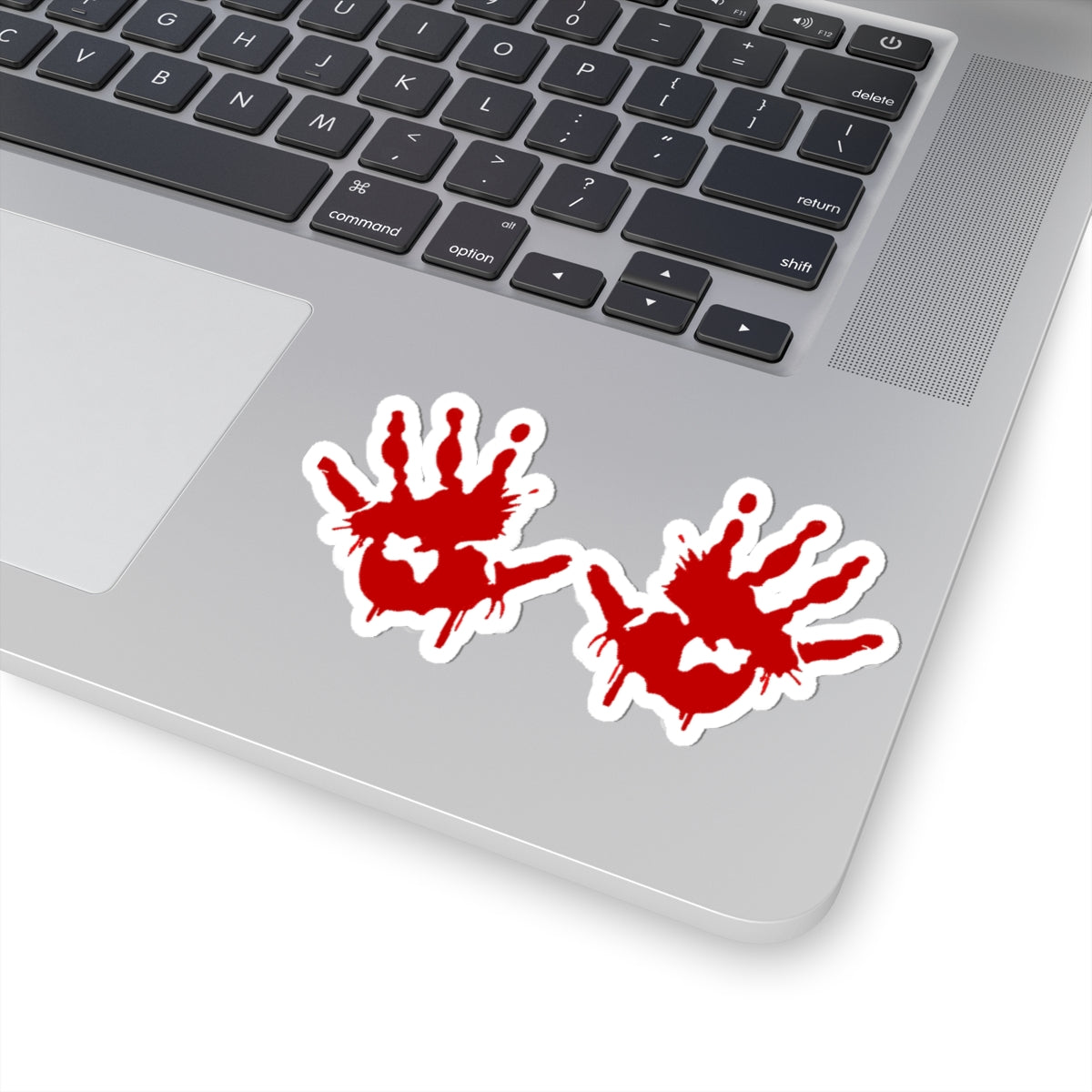 Bloody Handprint Kiss-Cut Stickers - Perfect for Spooky Decor and Halloween