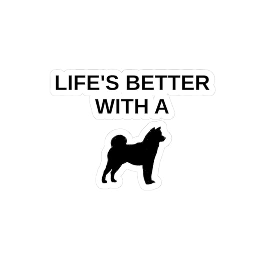 Shiba Inu Dog Lover Kiss-Cut Stickers, Cute Pet Decor, Laptop Stickers, Life's Better With A Dog, Dog-Themed Gifts, Fun Dog Reminders