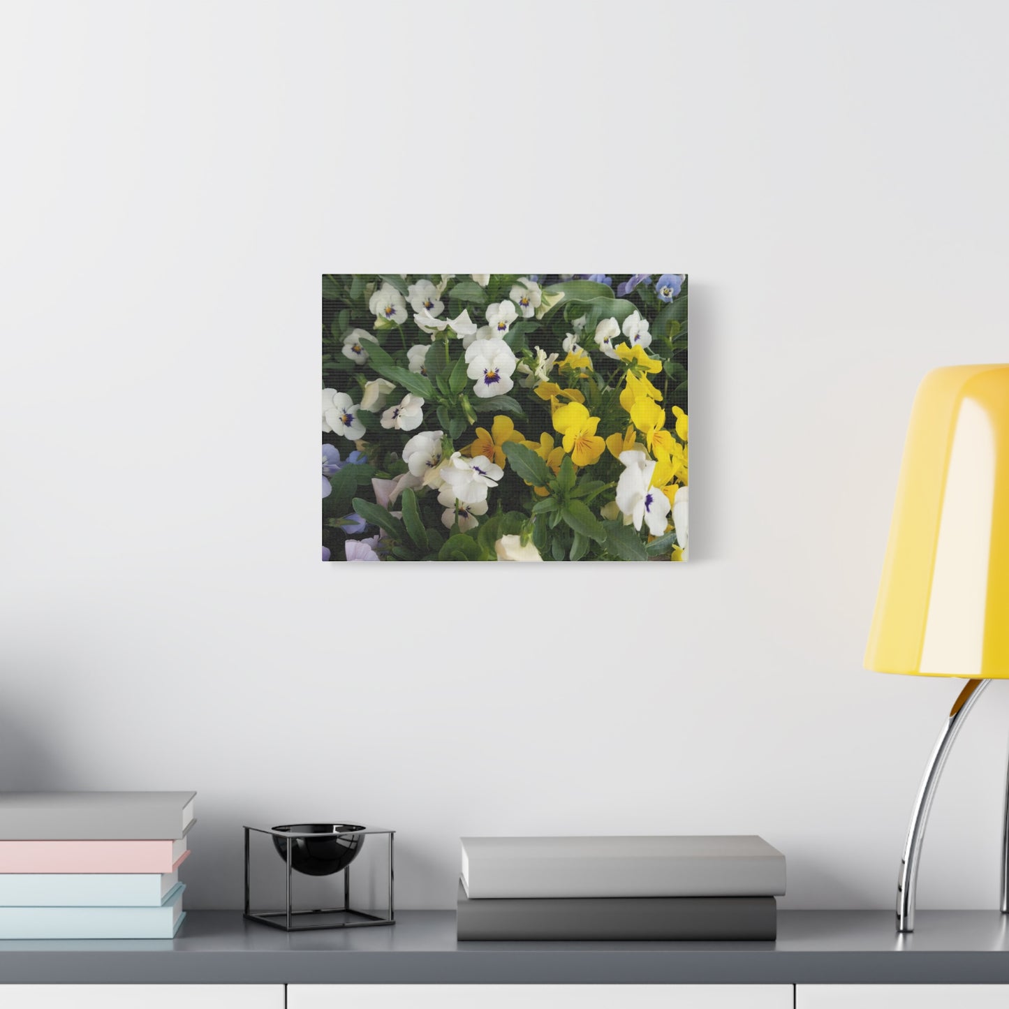 Pansies Floral Canvas Wall Art - Vibrant Pansy Design for Home Decor