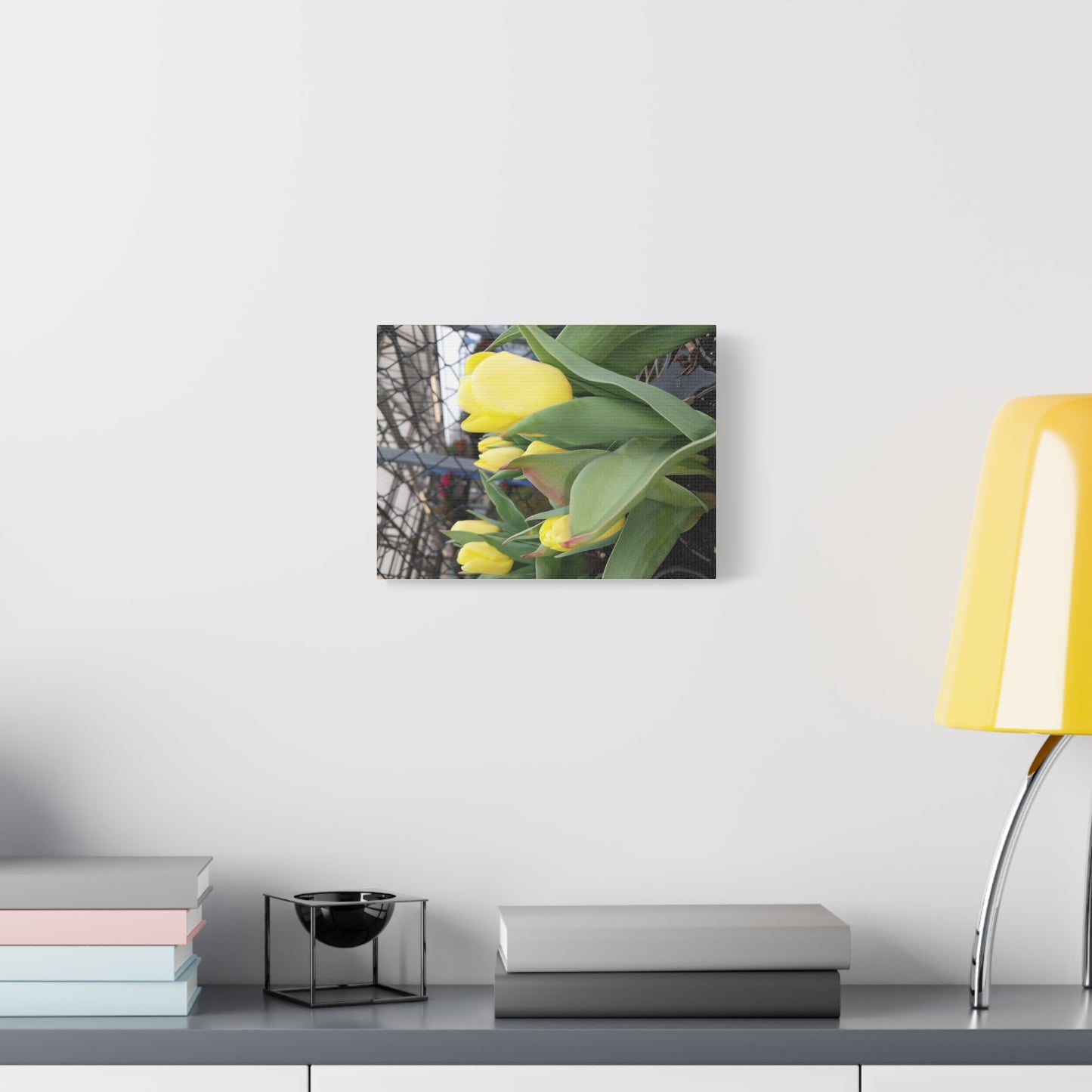 Yellow Tulip Stretched Canvas Art - Vibrant Floral Decor for Home & Gifts