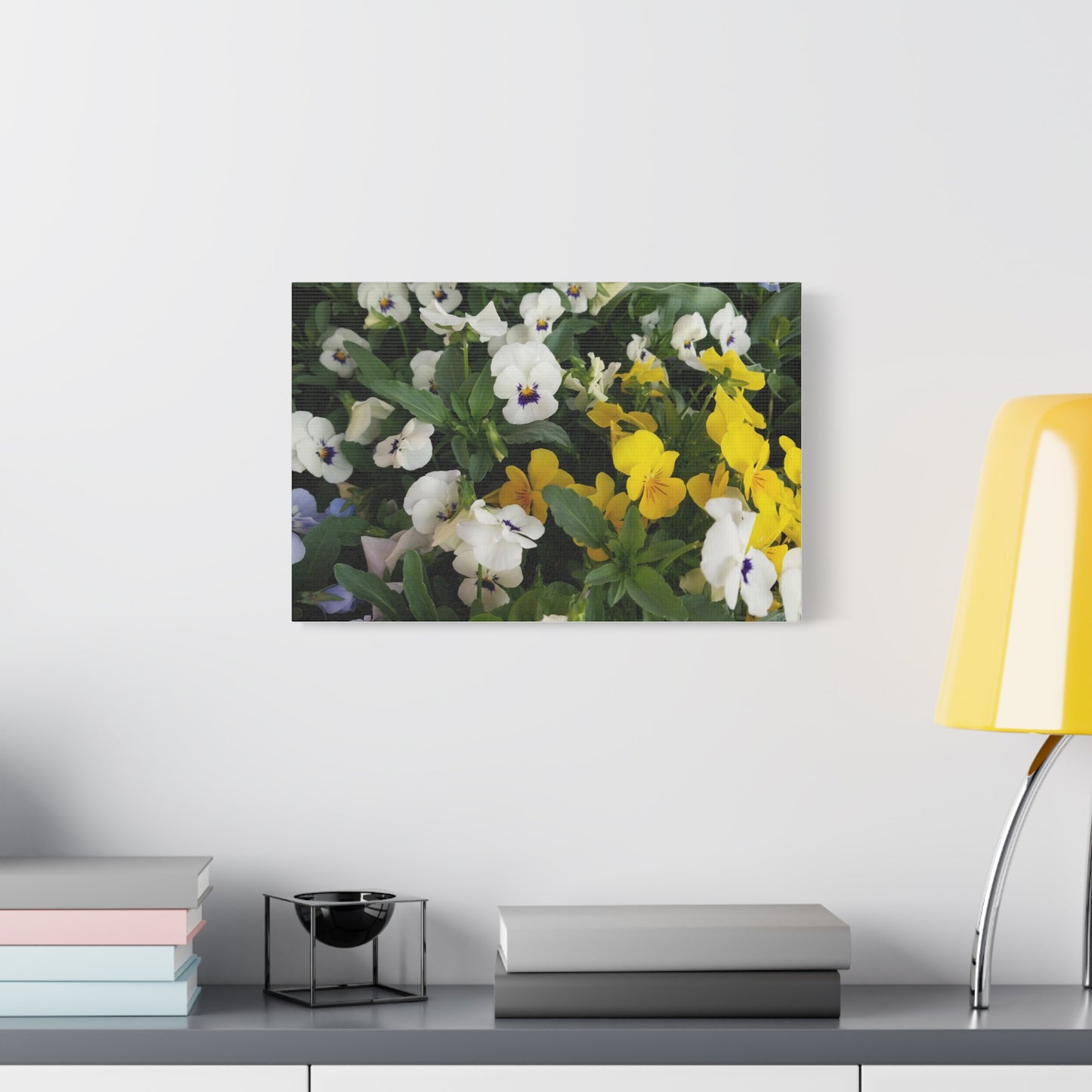 Pansies Floral Canvas Wall Art - Vibrant Pansy Design for Home Decor