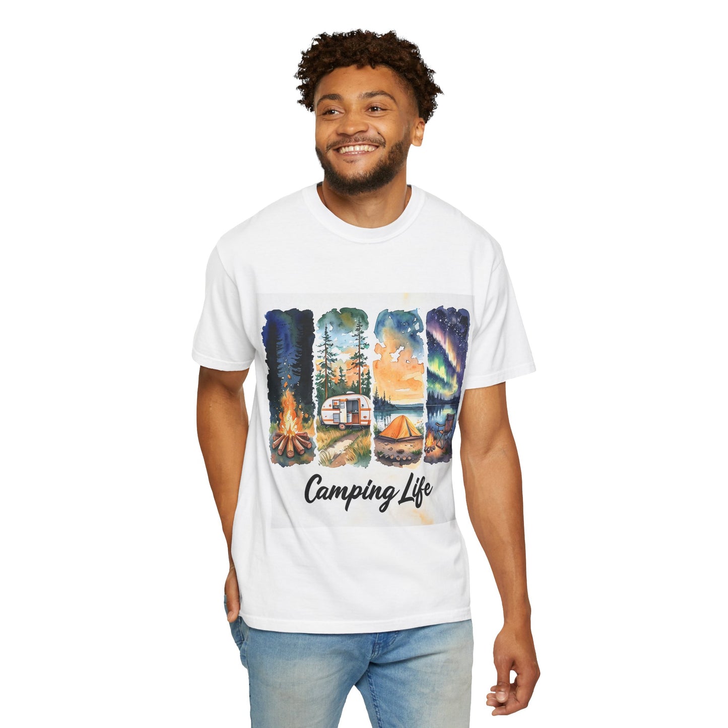 Camping Life Unisex Garment-Dyed T-Shirt | Outdoor Adventure Apparel