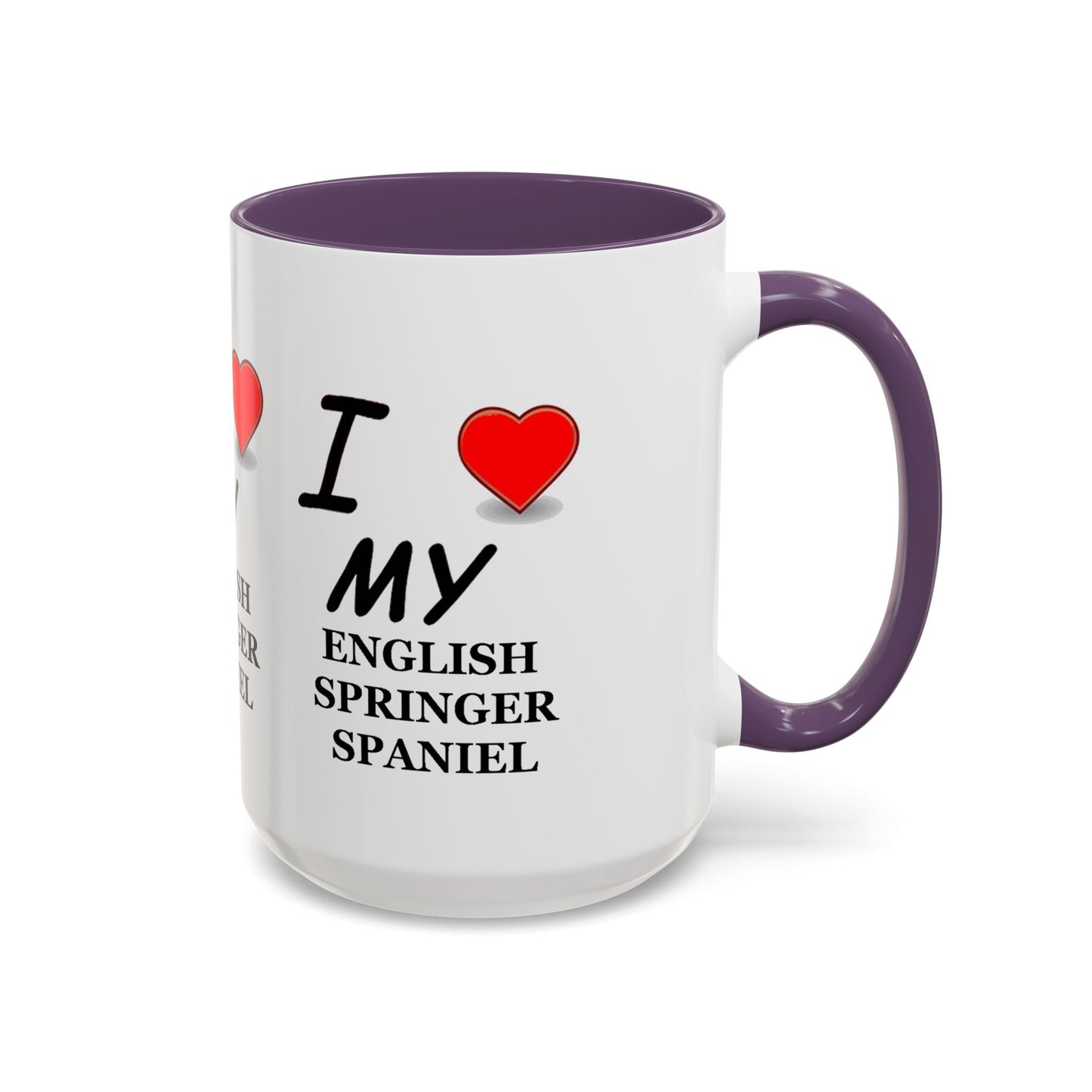 I Love My English Springer Spaniel Accent Coffee Mug - Perfect for Dog Lovers, Pet Gifts, Home Decor, Unique Mug, Holiday Gift