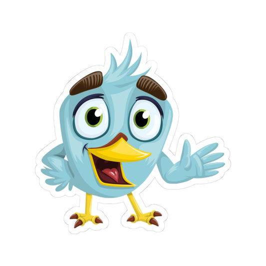 Cute Bird Character Kiss-Cut Stickers - Fun and Whimsical Decor for Kids and Adults