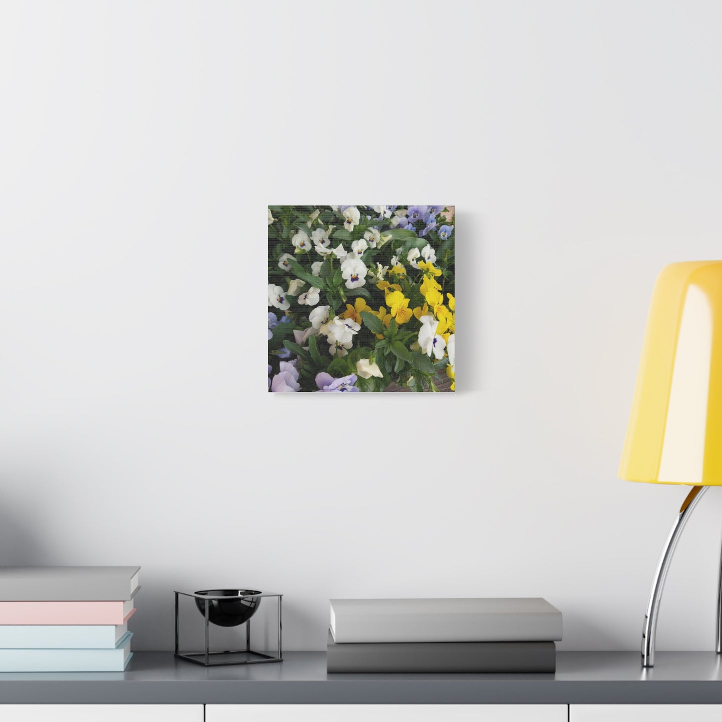 Pansies Floral Canvas Wall Art - Vibrant Pansy Design for Home Decor