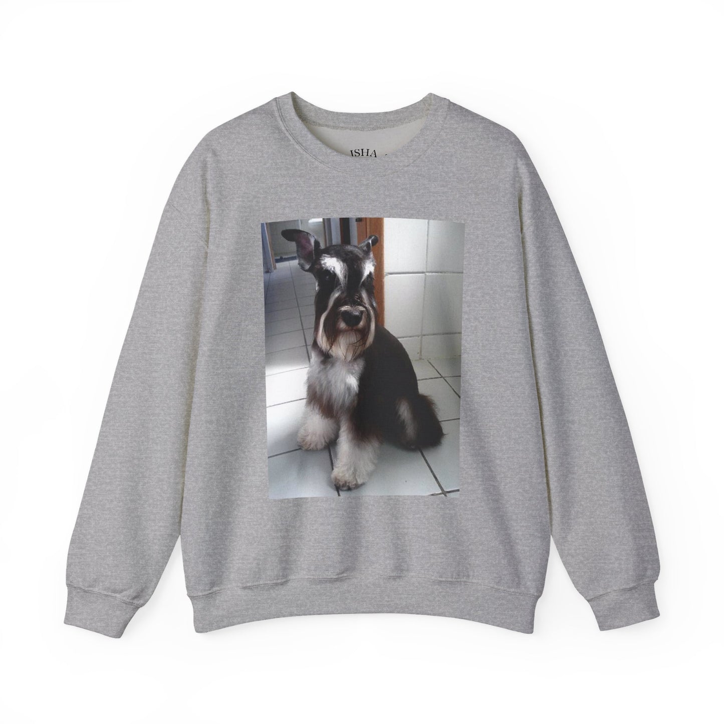 Miniature Schnauzer Sitting Warm & Whimsical Dog Lover's Crewneck Sweatshirt | Pet-Themed Gift, Cozy Loungewear, Perfect for Birthdays & Holidays