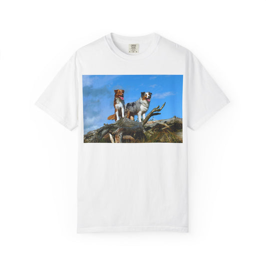 Miniature American Shepherd Group Nature-Inspired Dog Lover T-Shirt, Cute Dog Tee, Gift for Dog Owners, Casual Wear, Pet Lover Apparel