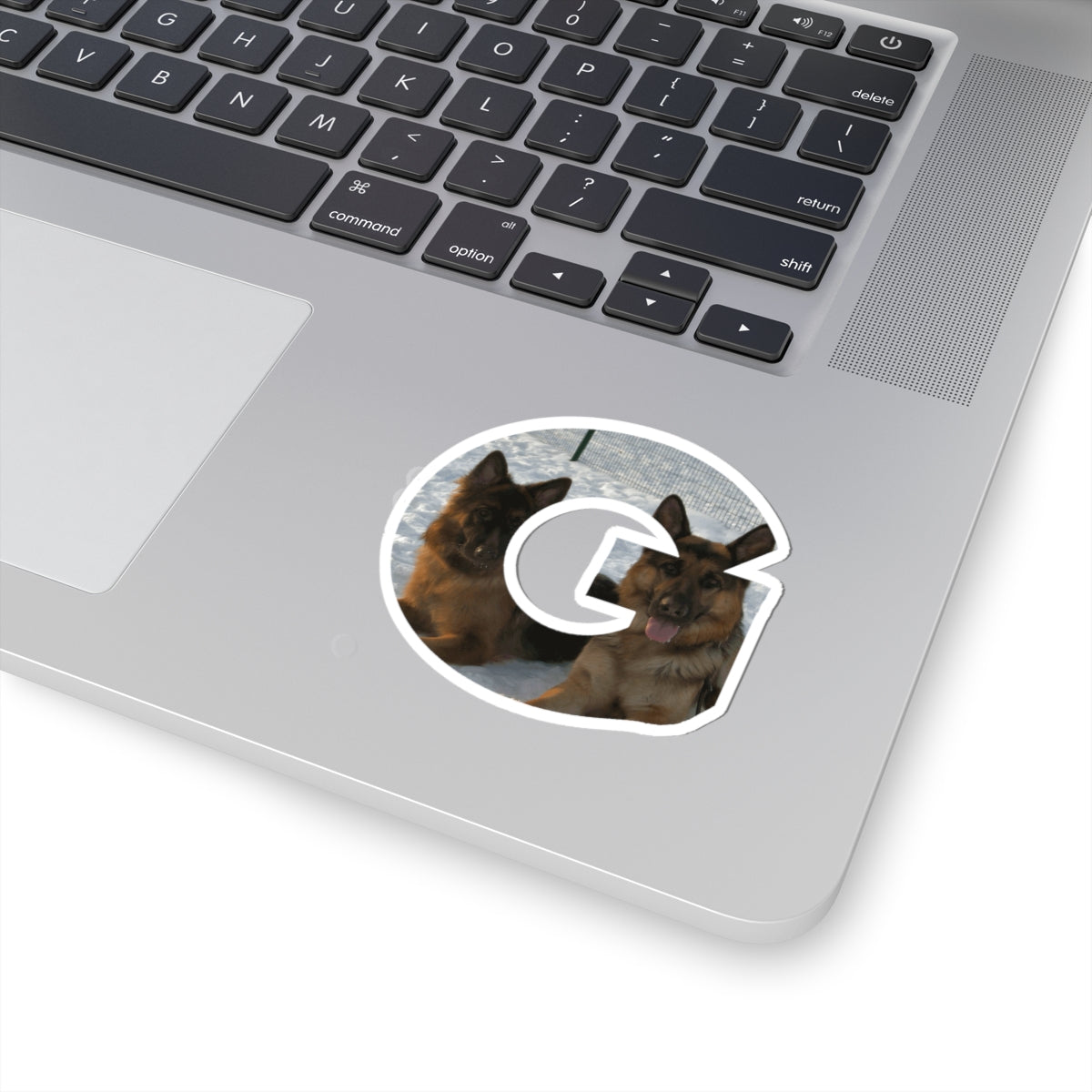 German Shepherds In Snow in G Custom Dog Photo Kiss-Cut Stickers - Perfect for Pet Lovers