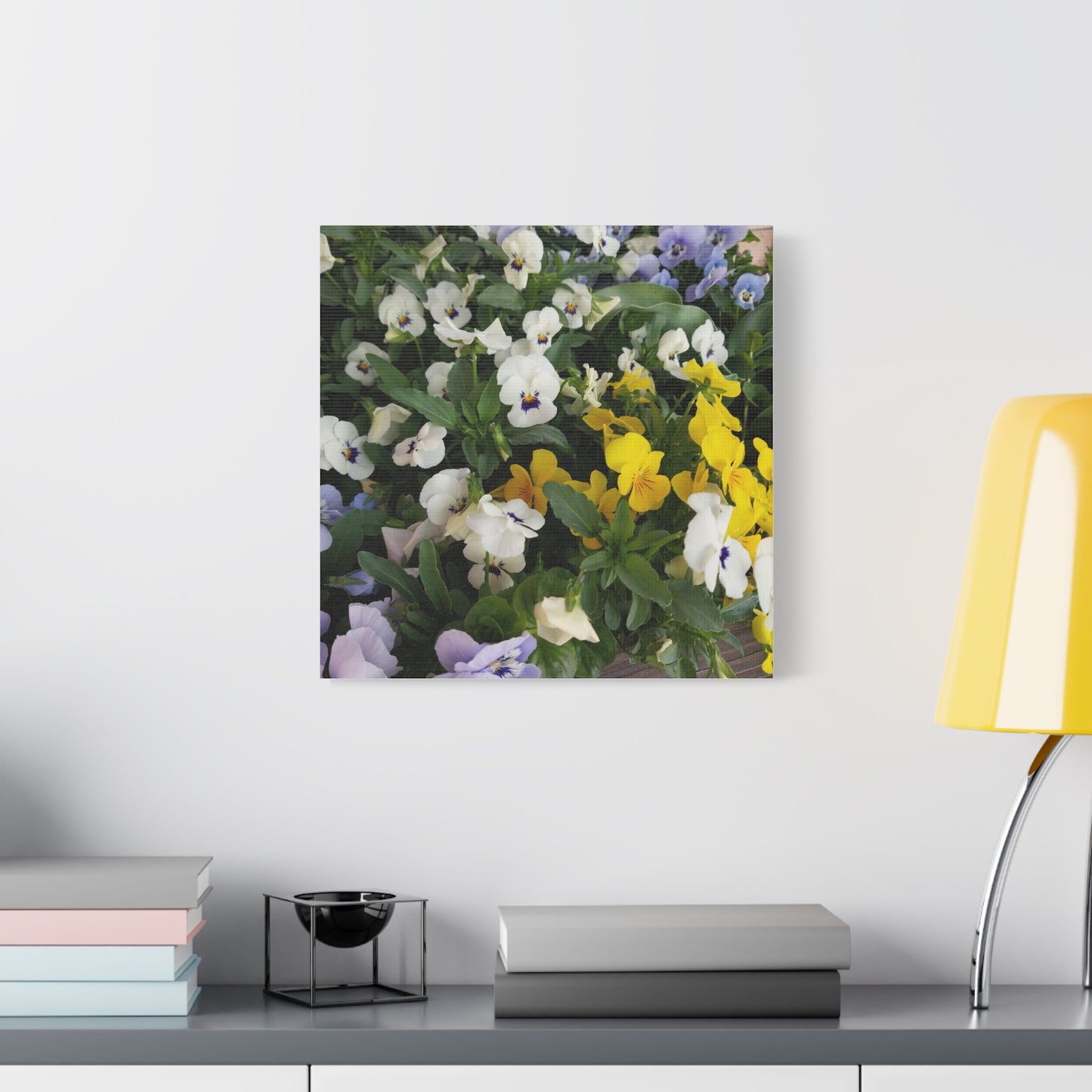 Pansies Floral Canvas Wall Art - Vibrant Pansy Design for Home Decor