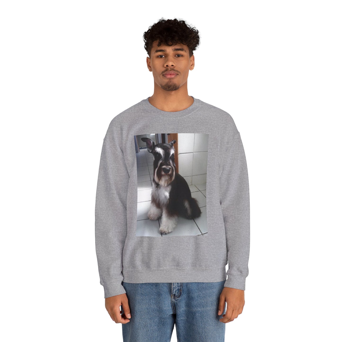 Miniature Schnauzer Sitting Warm & Whimsical Dog Lover's Crewneck Sweatshirt | Pet-Themed Gift, Cozy Loungewear, Perfect for Birthdays & Holidays