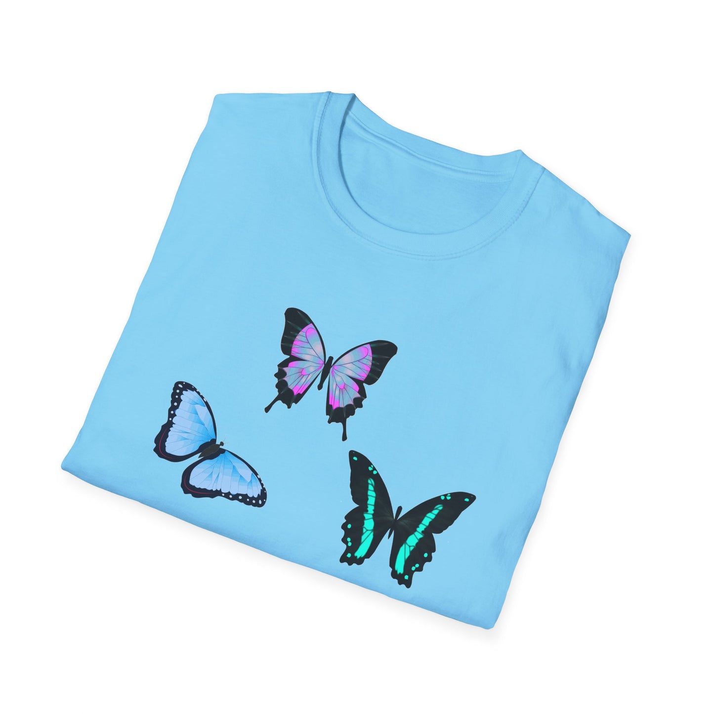 Colorful Butterfly Graphic Unisex Softstyle T-Shirt | Casual Wear, Summer Fashion, Gift for Nature Lovers, Birthday Tee, Eco-Friendly [...]
