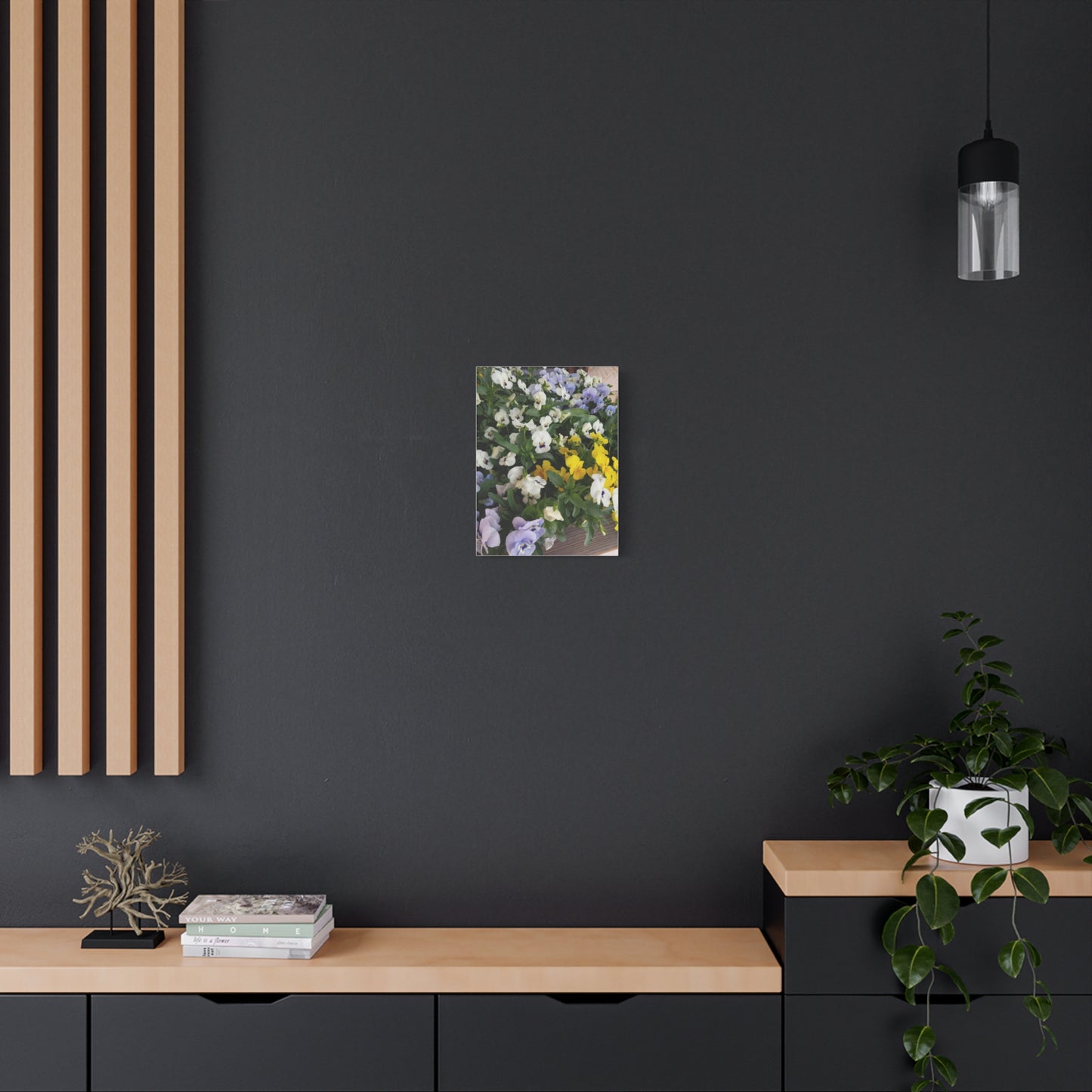 Pansies Floral Canvas Wall Art - Vibrant Pansy Design for Home Decor