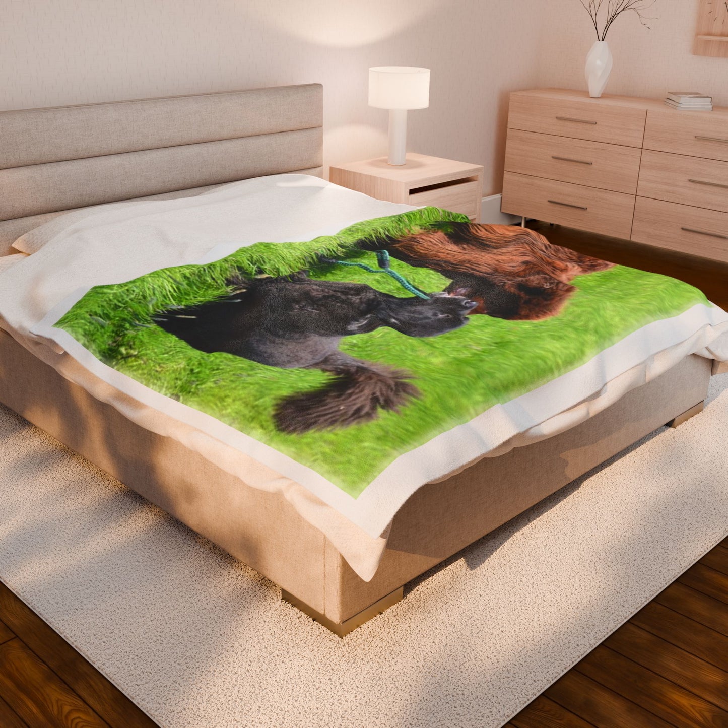 Newfoundland Dog Group Pet Lovers' Velveteen Plush Blanket - Cozy, Soft Throw for Dog Owners