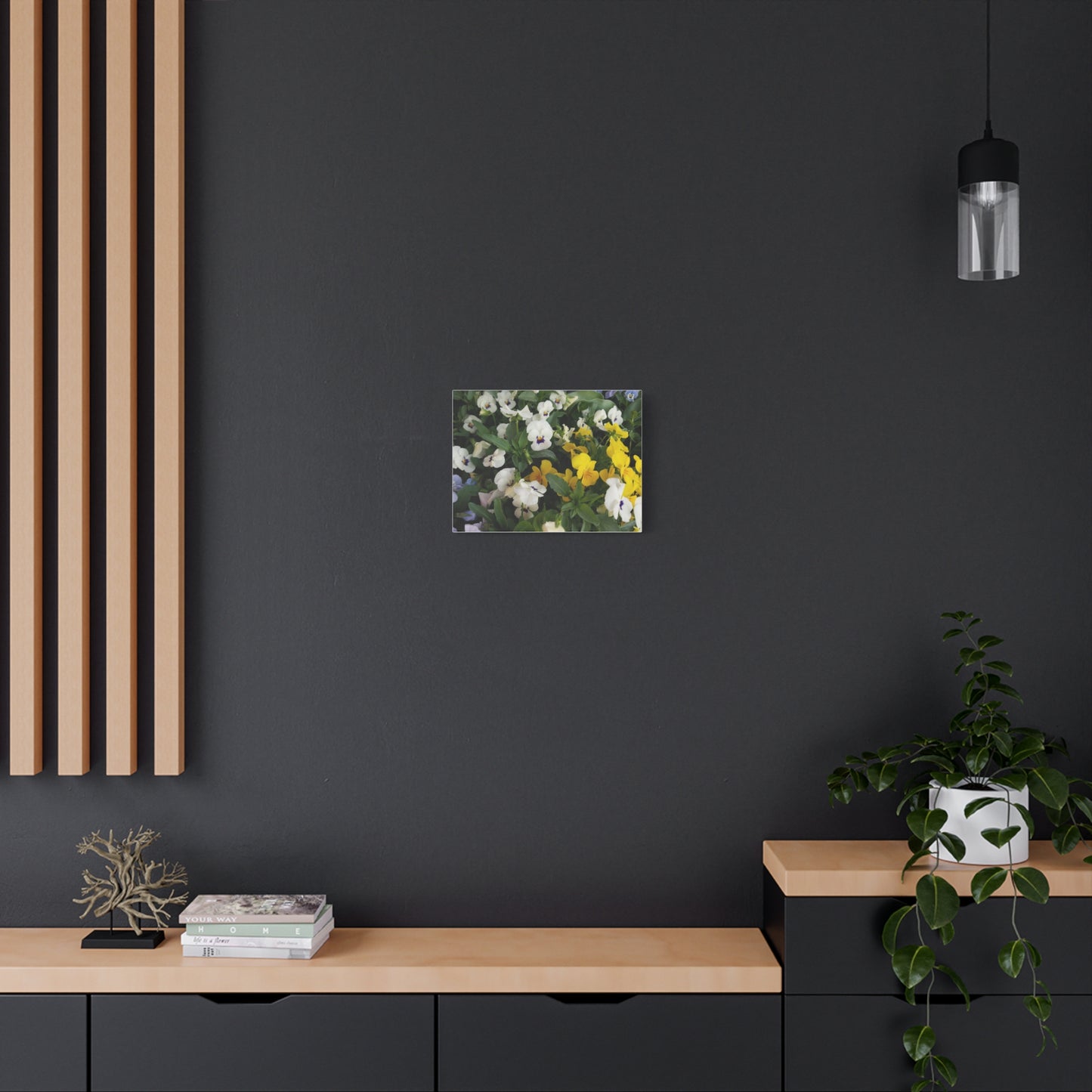 Pansies Floral Canvas Wall Art - Vibrant Pansy Design for Home Decor