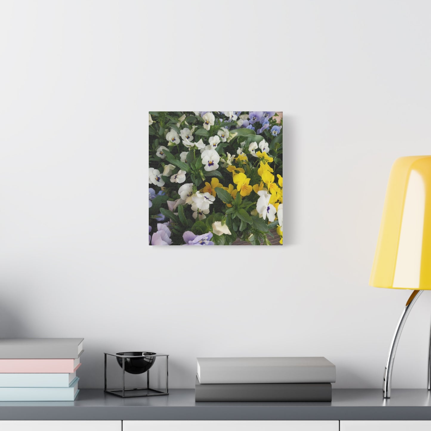 Pansies Floral Canvas Wall Art - Vibrant Pansy Design for Home Decor