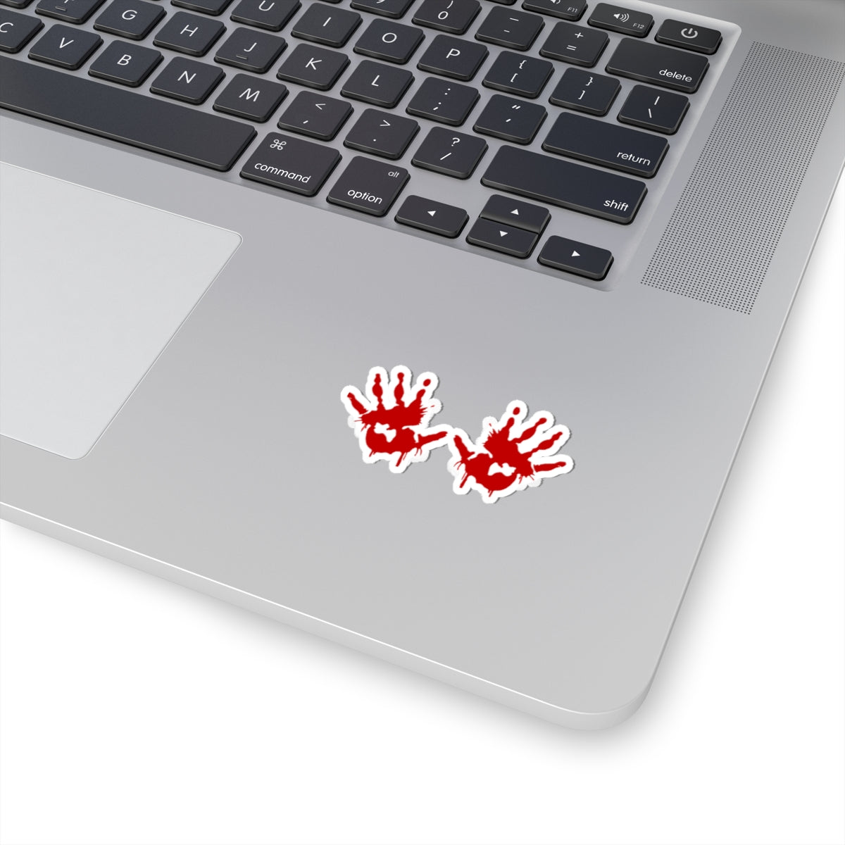 Bloody Handprint Kiss-Cut Stickers - Perfect for Spooky Decor and Halloween